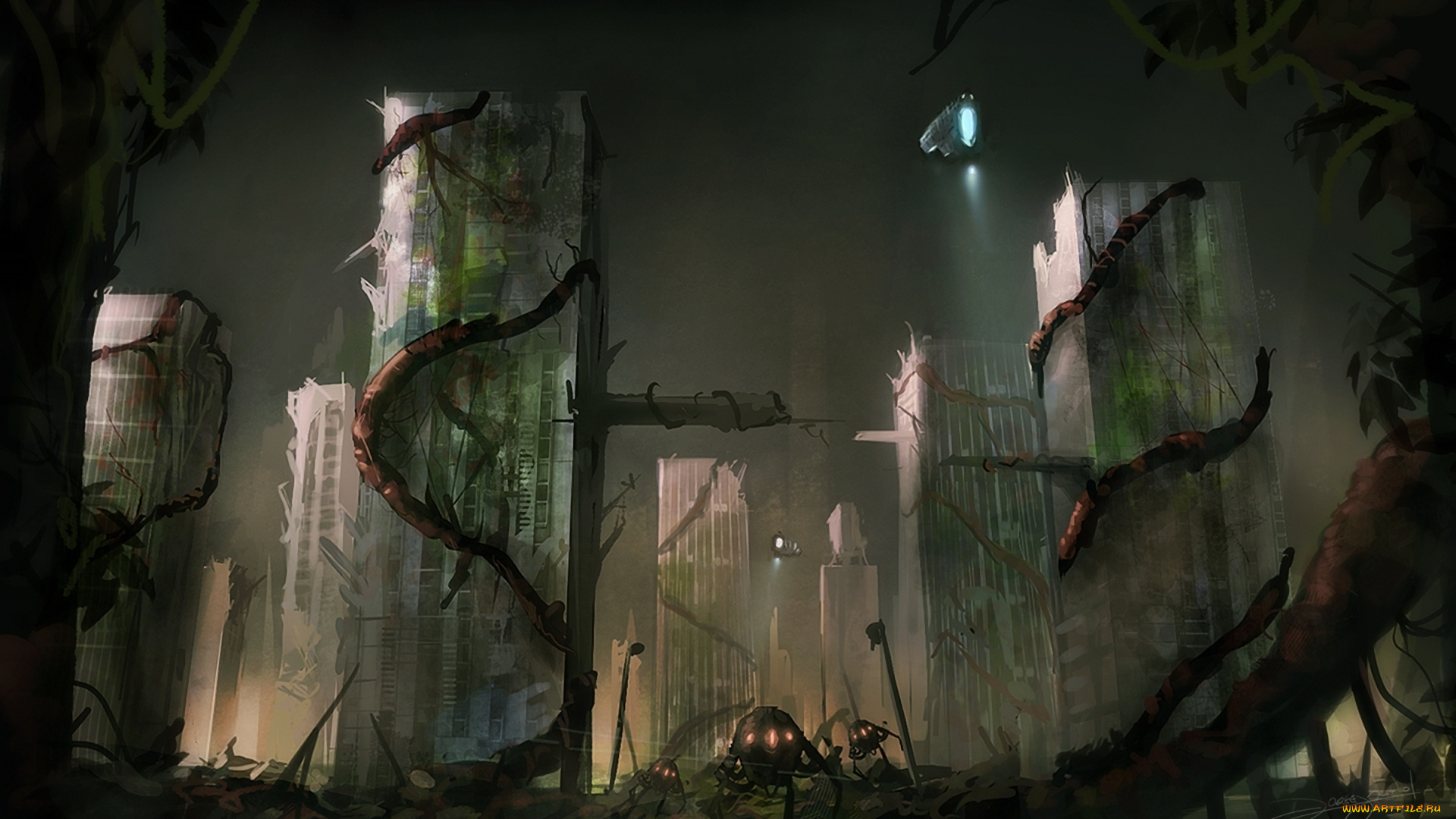 фэнтези, иные, миры, , иные, времена, постапокалипсис, будущее, роботы, небоскребы, мир, иной