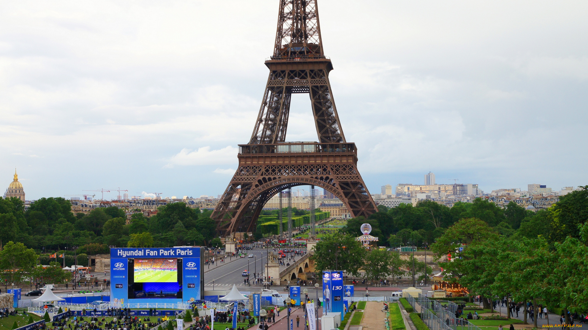 города, париж, , франция, панорама