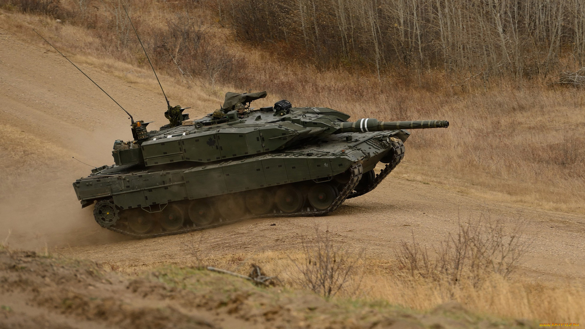 техника, военная, техника, боевой, leopard-a4m, дорога, танк