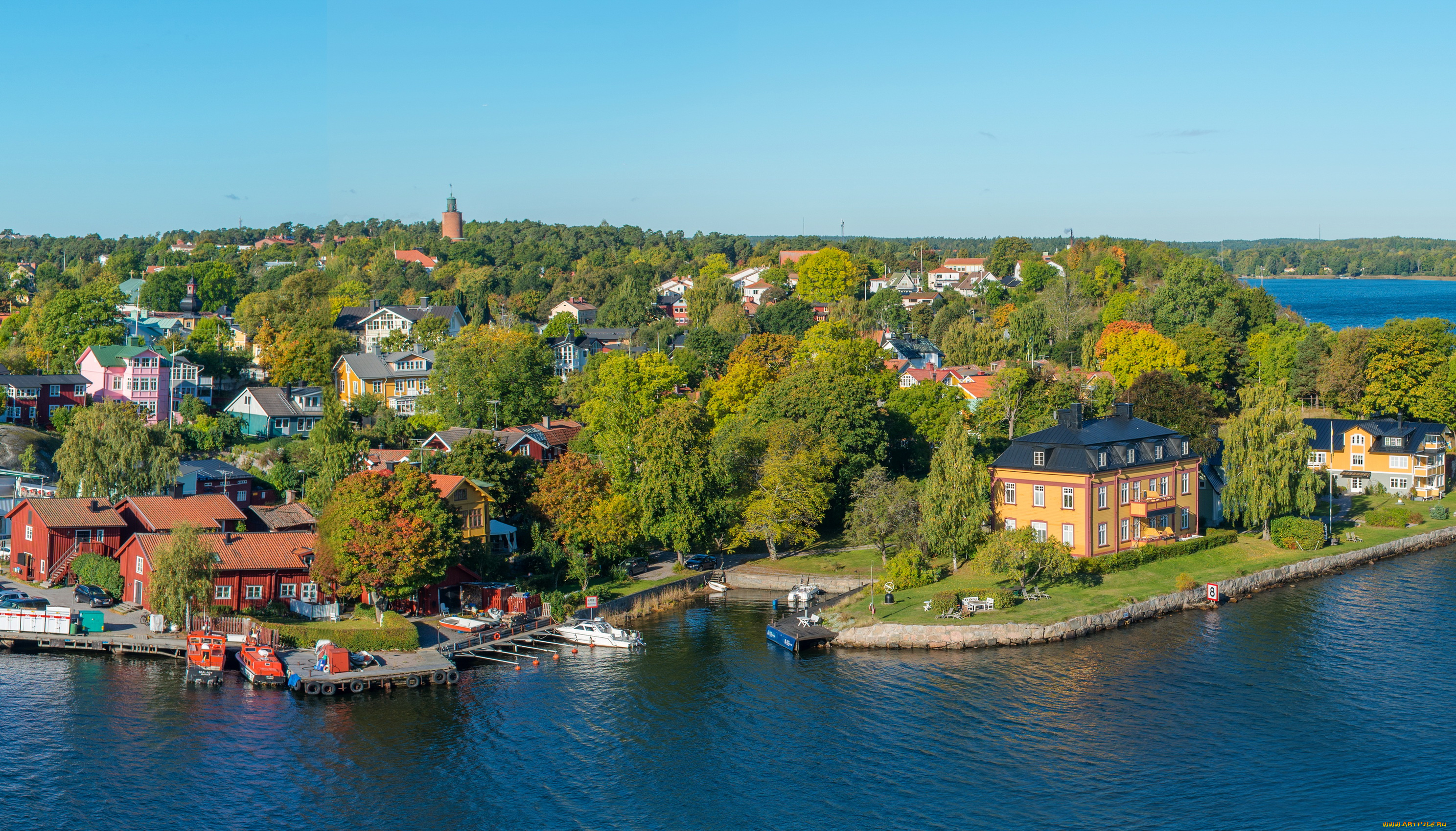 швеция, стокгольм, vaxholm, города, -, улицы, , площади, , набережные, побережье, река, дома, vaxholm, стокгольм, швеция