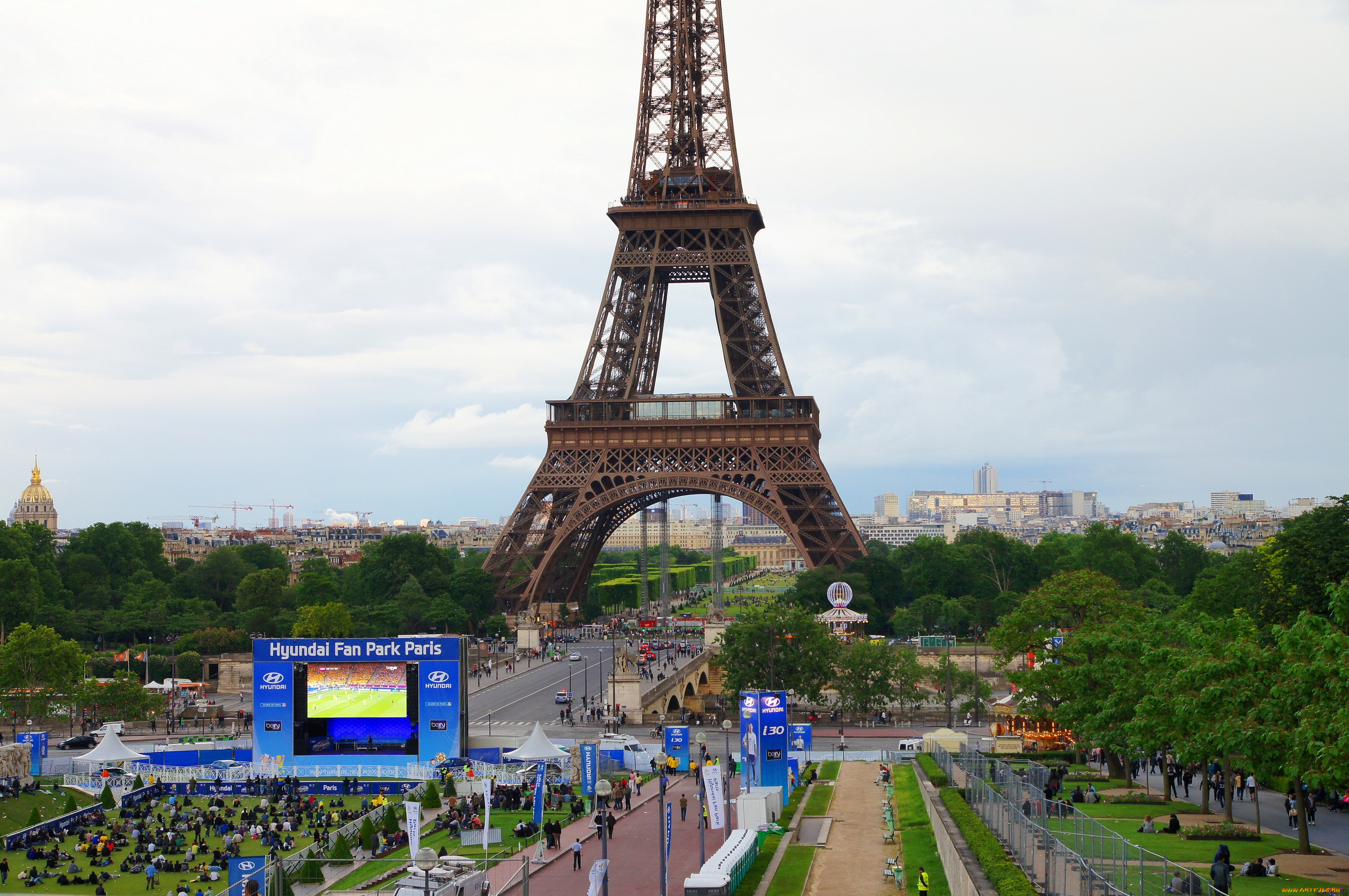 города, париж, , франция, панорама