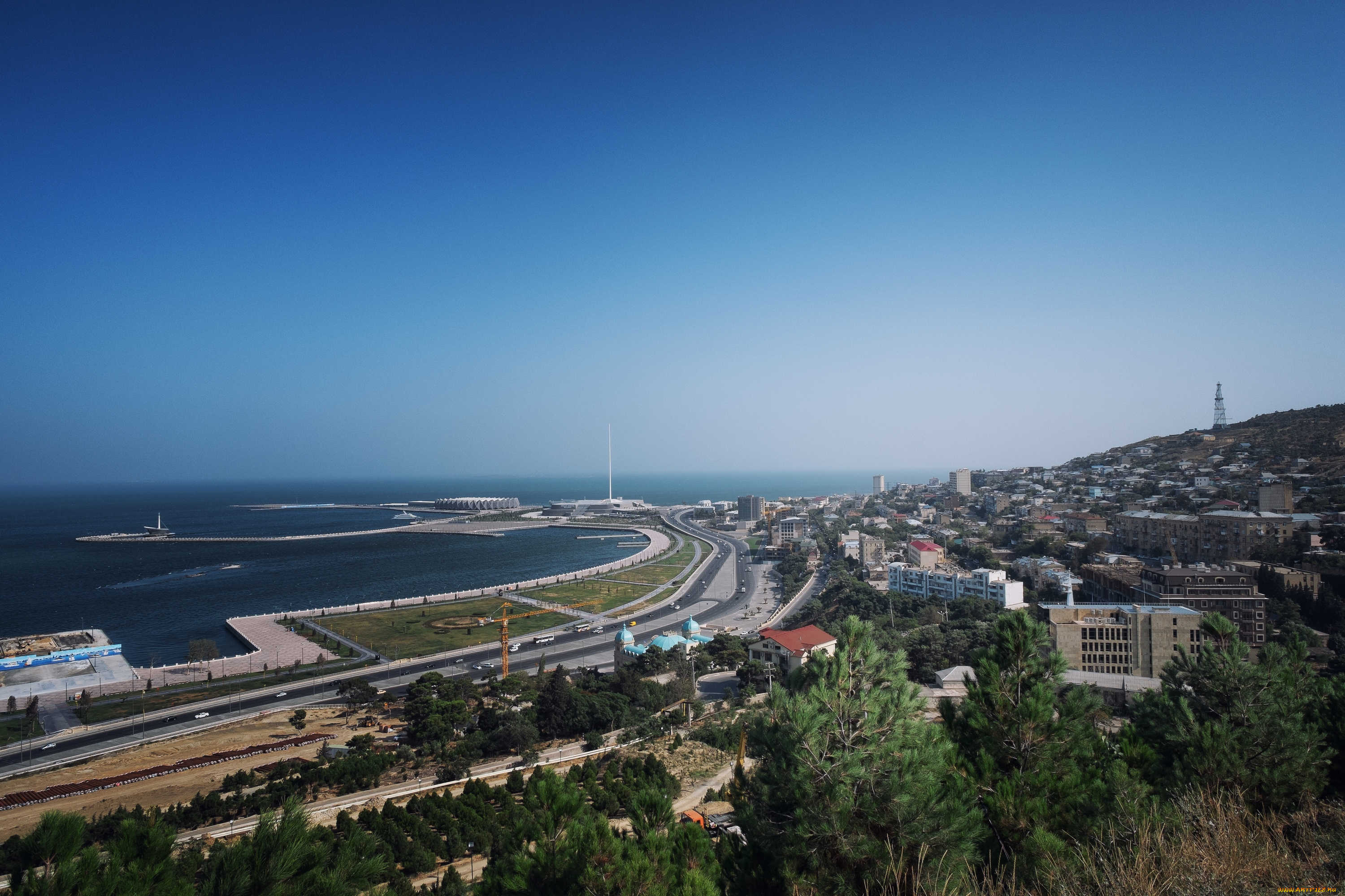 города, баку, , азербайджан, каспий