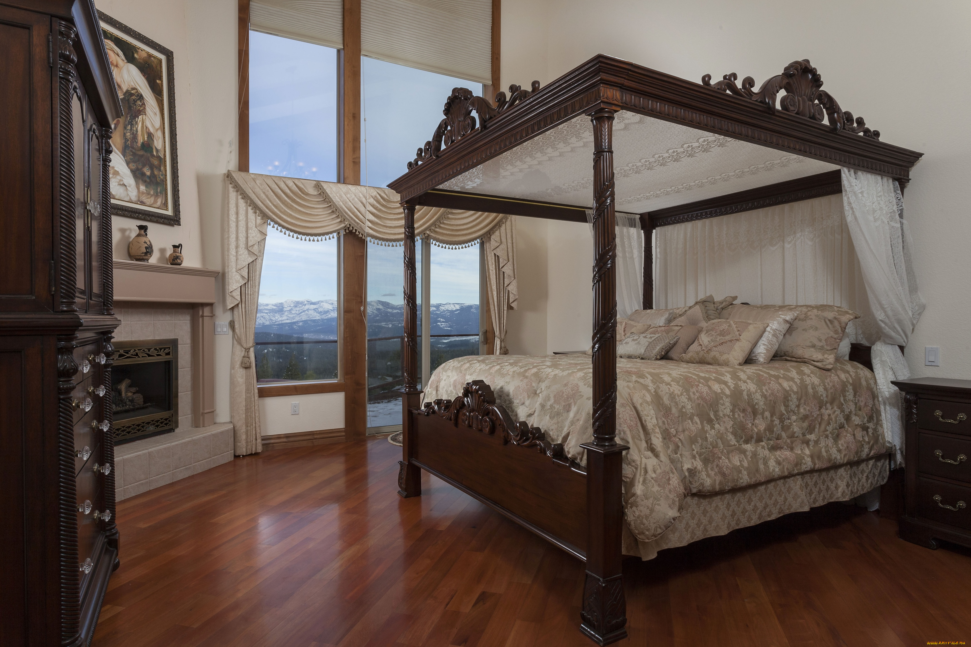 интерьер, спальня, кровать