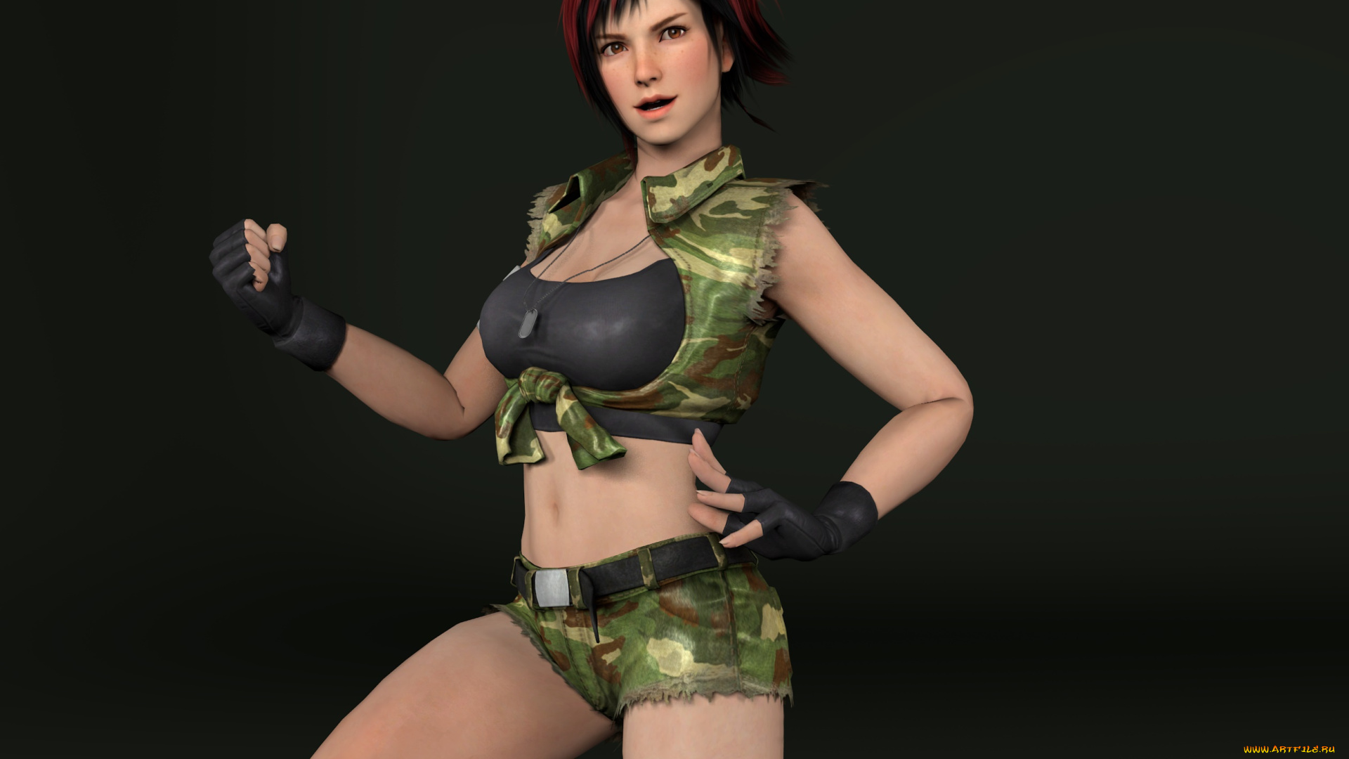 3д, графика, аниме, , anime, фон, взгляд, девушка