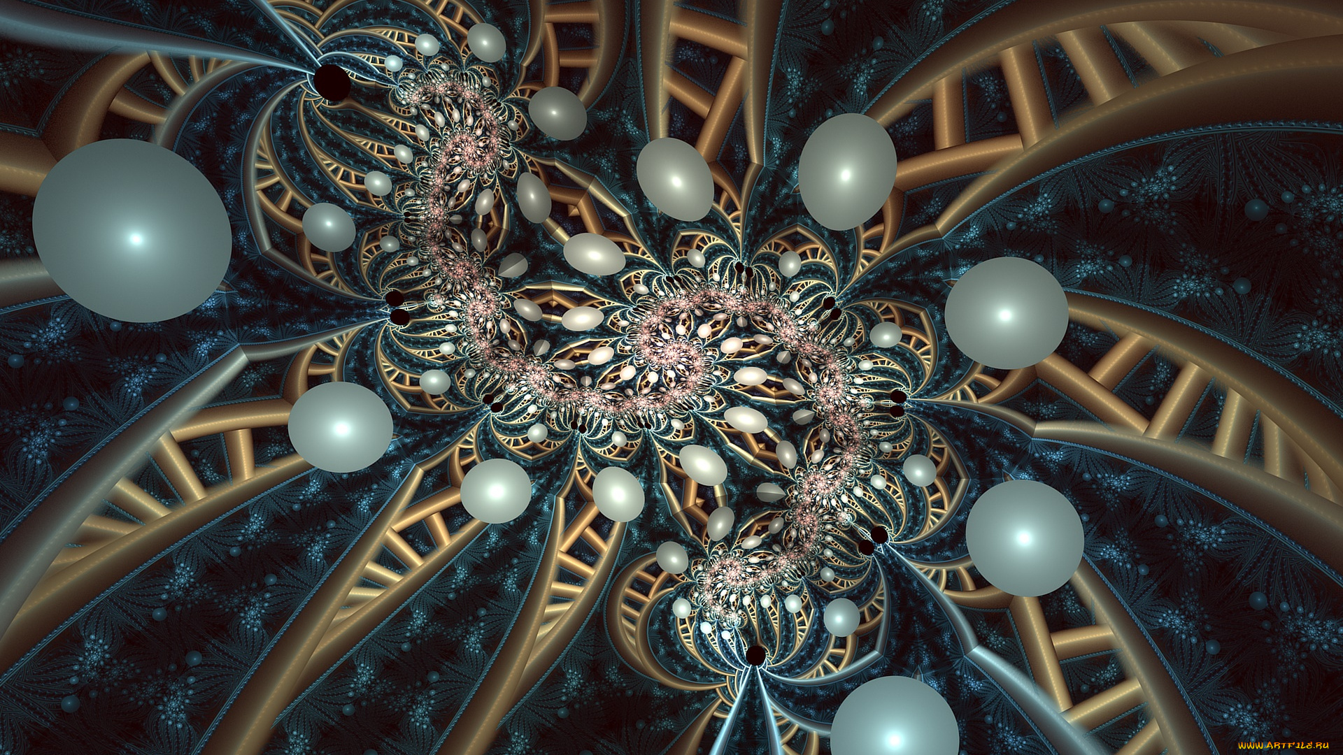 3д, графика, фракталы, , fractal, узор, цвета, фон