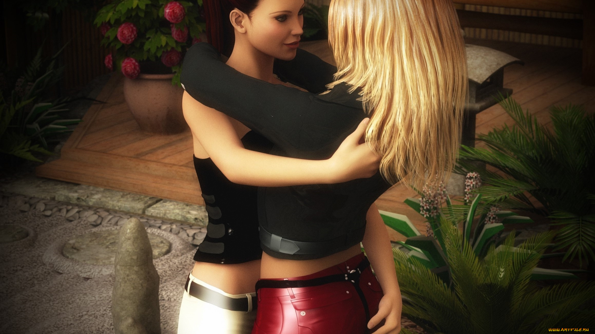 3д, графика, люди, , people, ласки, фон, девушки, взгляд