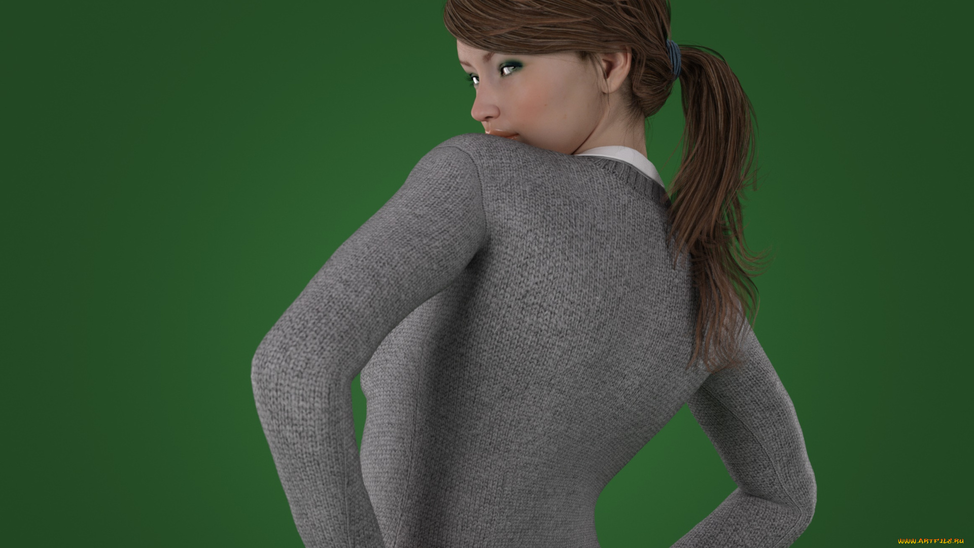 3д, графика, люди, , people, взгляд, девушка, фон