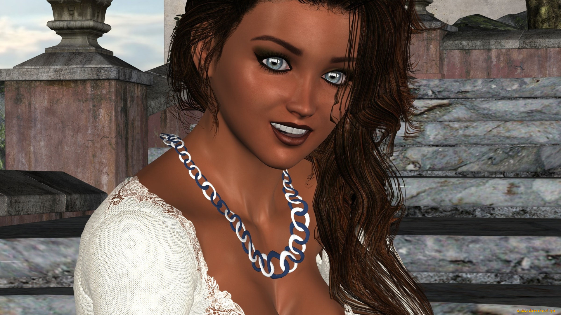 3д, графика, люди, , people, взгляд, девушка, фон