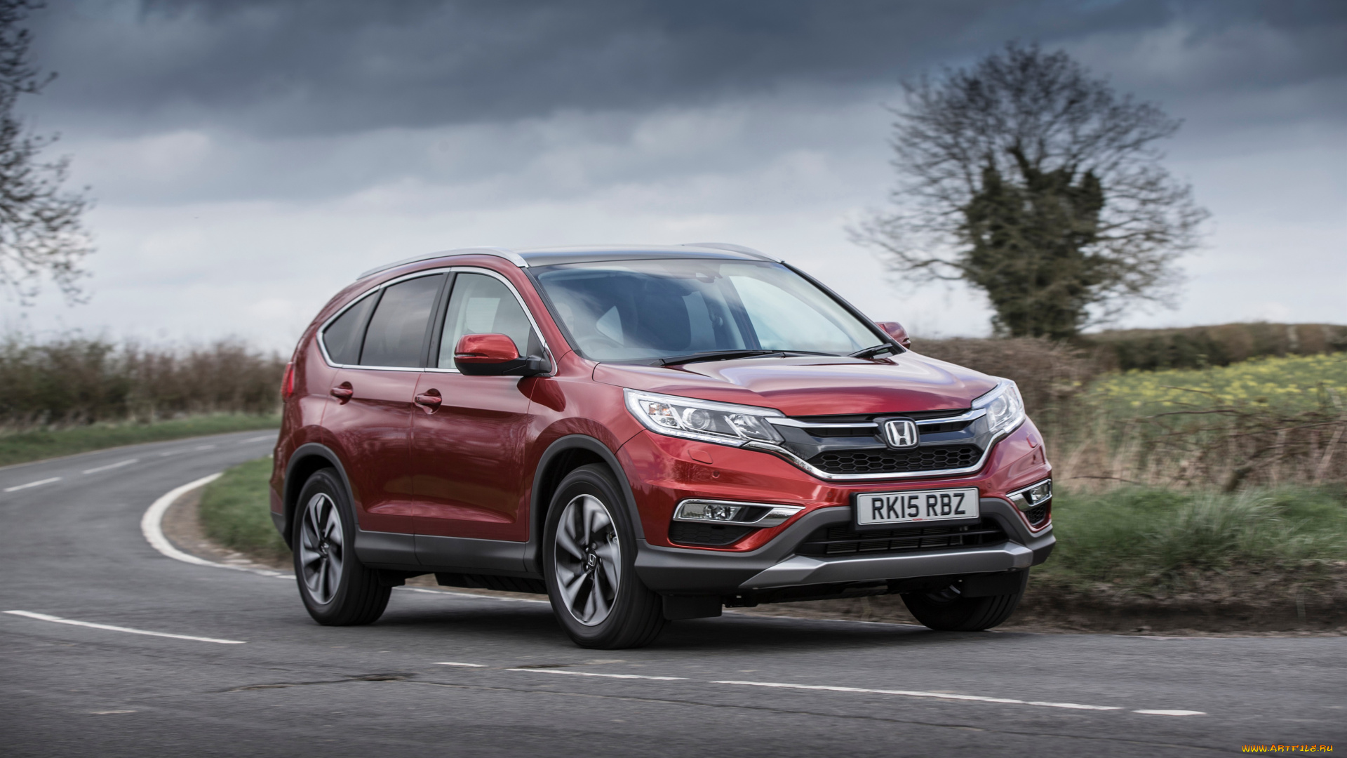 автомобили, honda, 2015г, rm, uk-spec, cr-v, красный