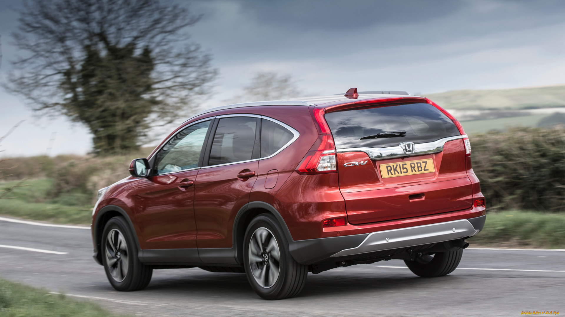 автомобили, honda, cr-v, красный, 2015г, rm, uk-spec