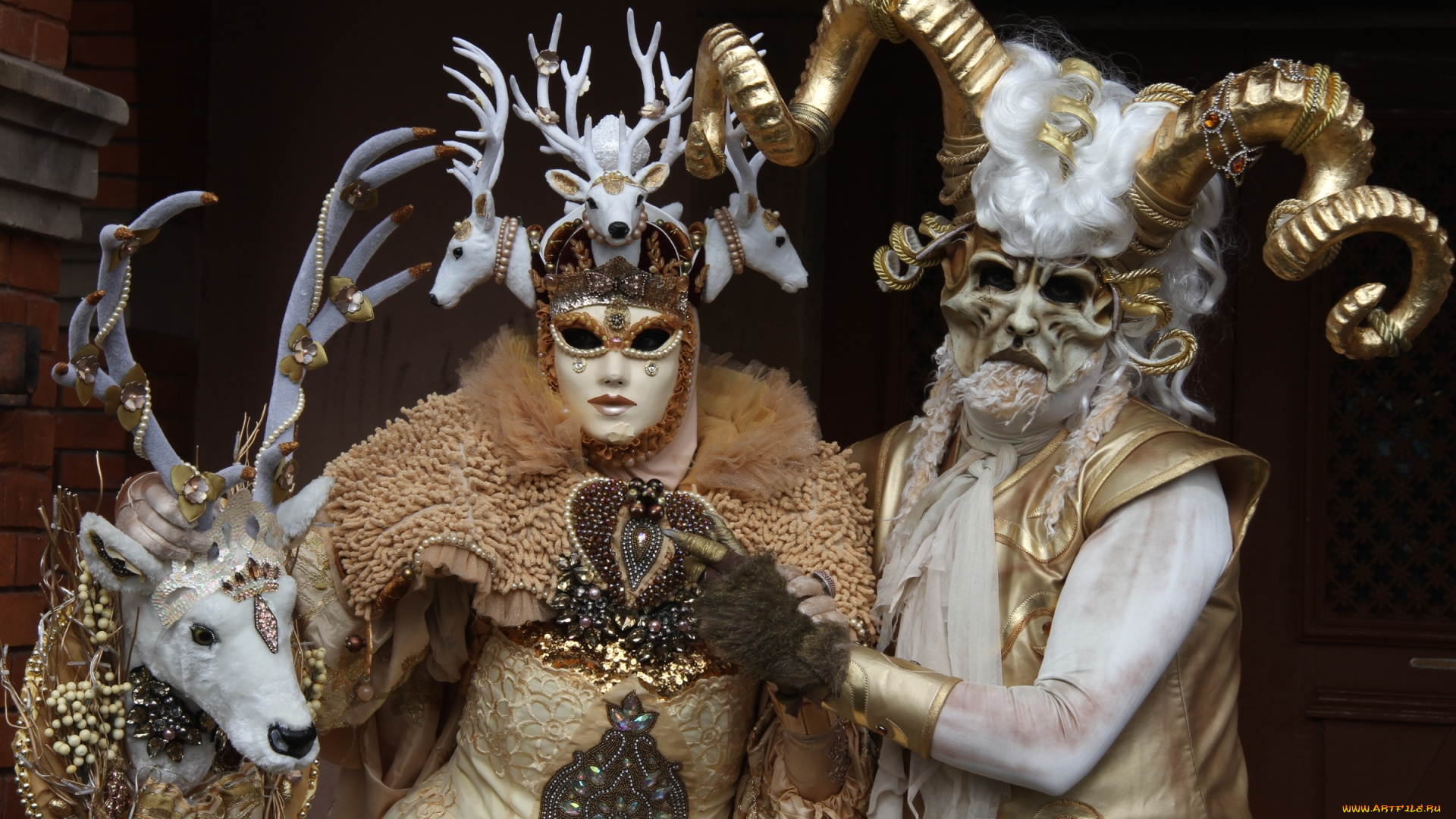 разное, маски, , карнавальные, костюмы, олень, рога, костюмы, маска, карнавал, венеция