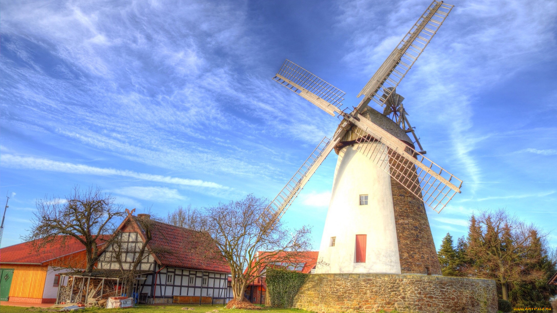 разное, мельницы, ветряк, мельница