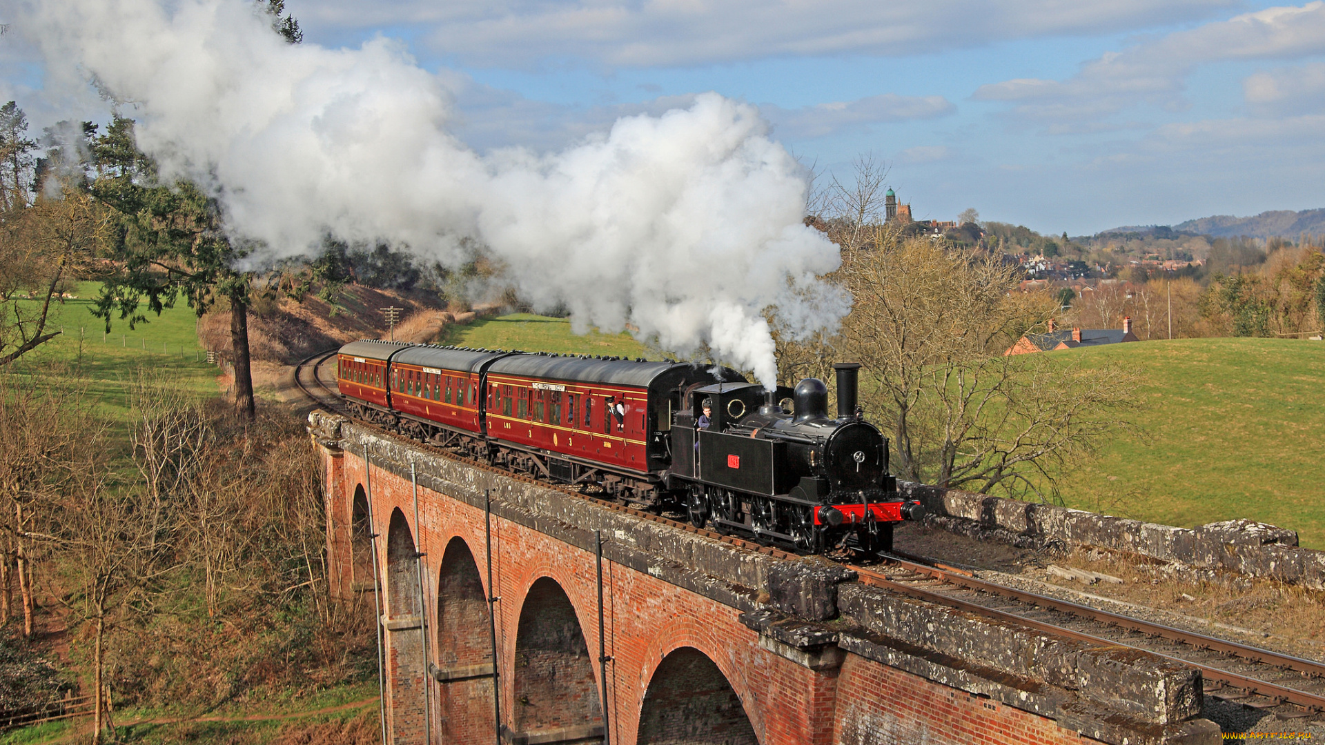 техника, паровозы, паровоз, рельсы, железная, дорога