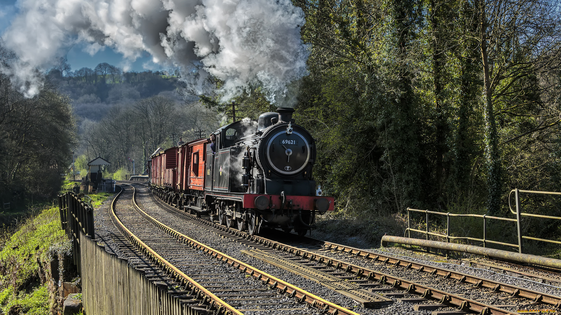 техника, паровозы, железная, дорога, рельсы, паровоз