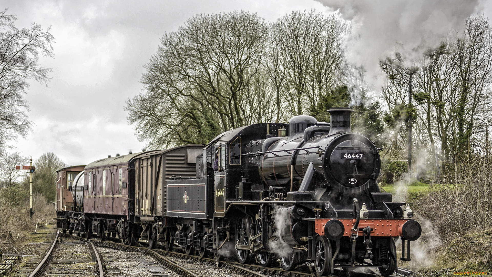 техника, паровозы, железная, рельсы, паровоз, дорога