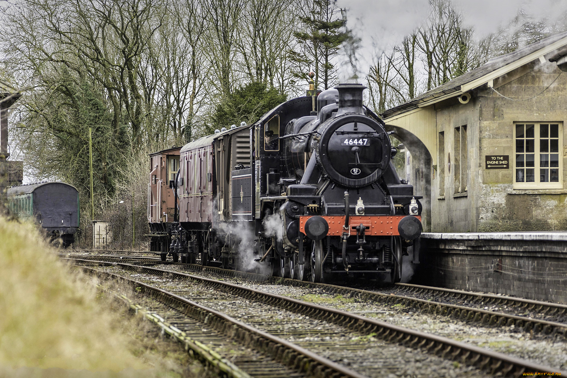 техника, паровозы, дорога, паровоз, железная, рельсы