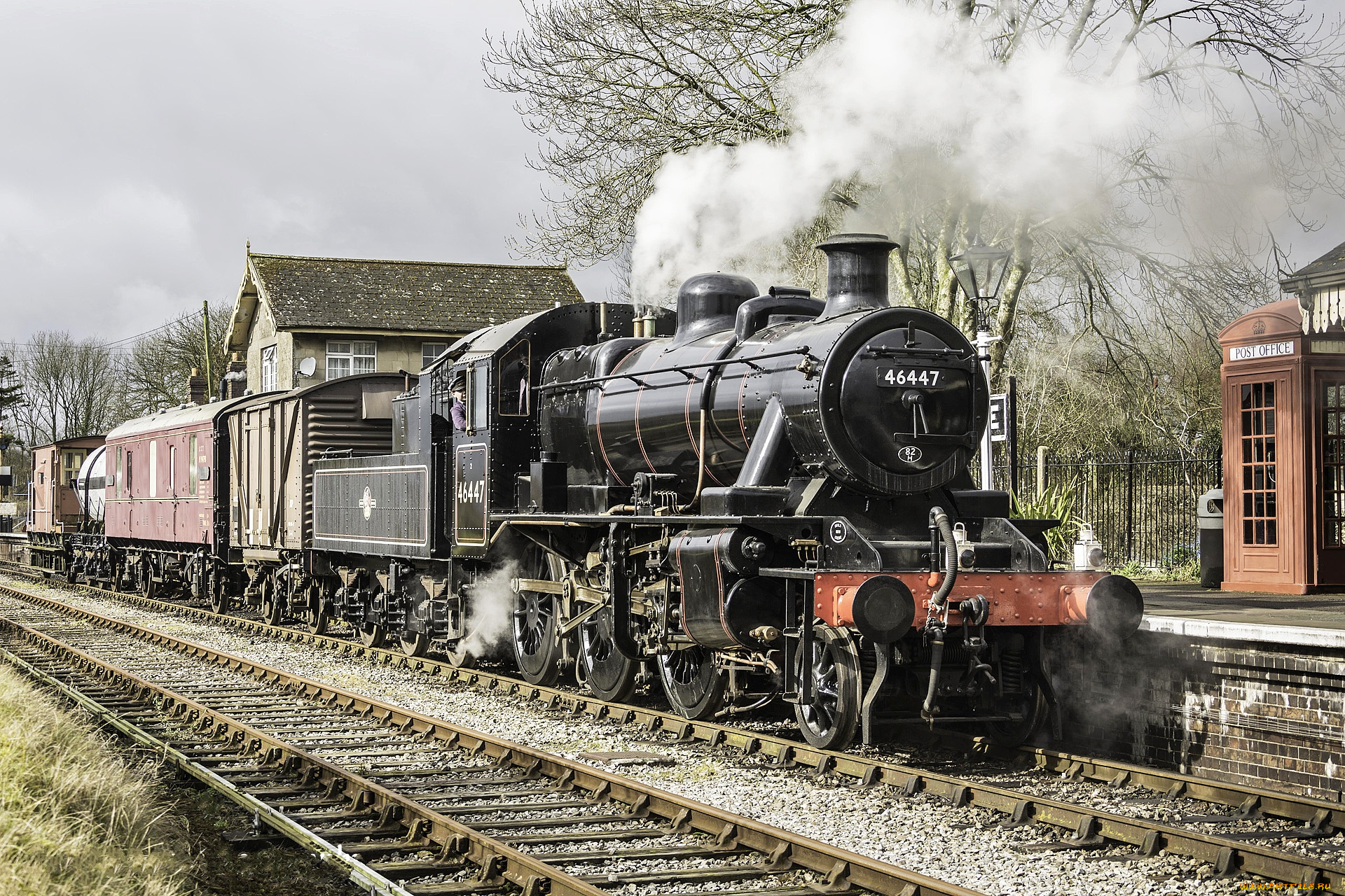 техника, паровозы, дорога, железная, рельсы, паровоз