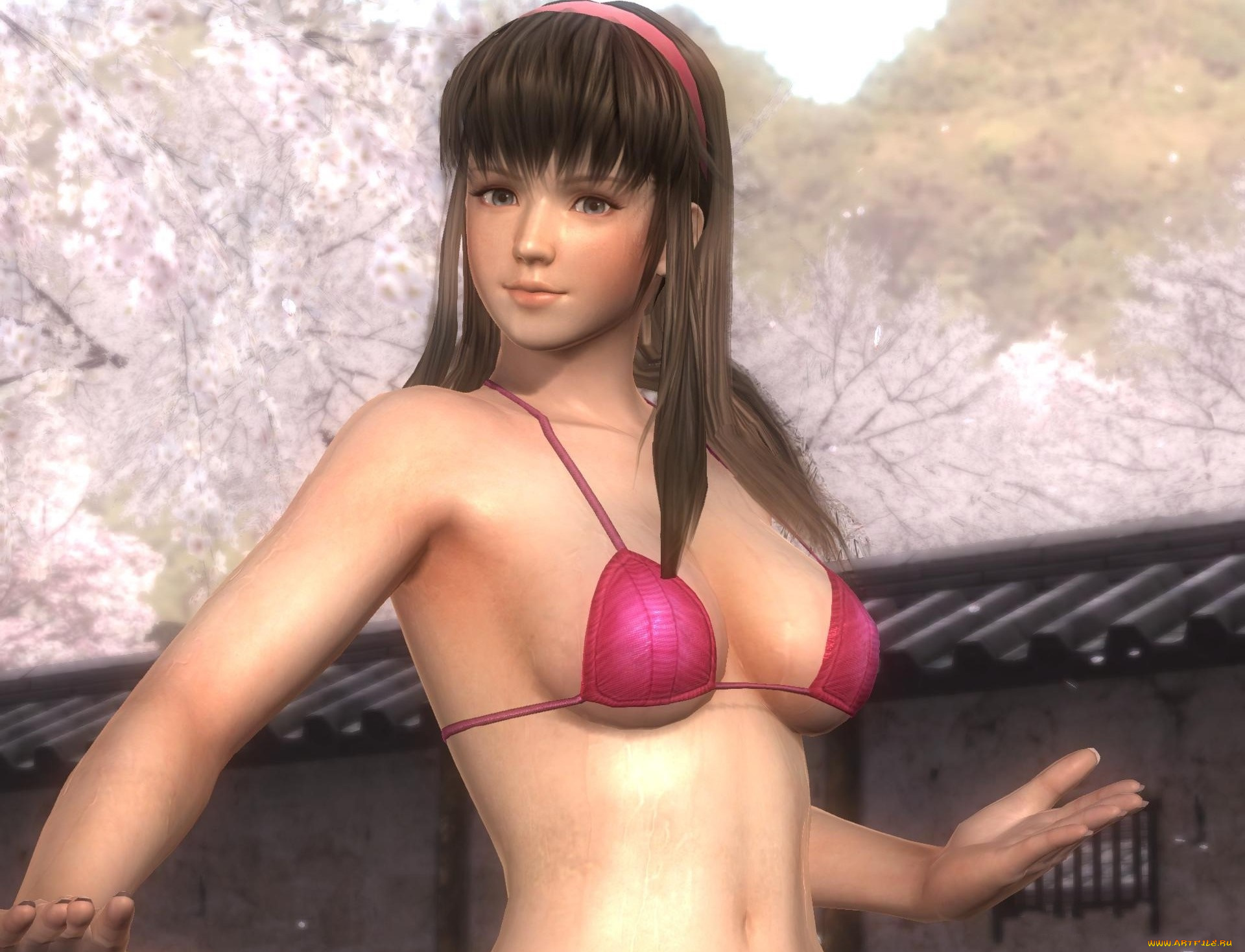 3д, графика, аниме, , anime, фон, взгляд, девушка