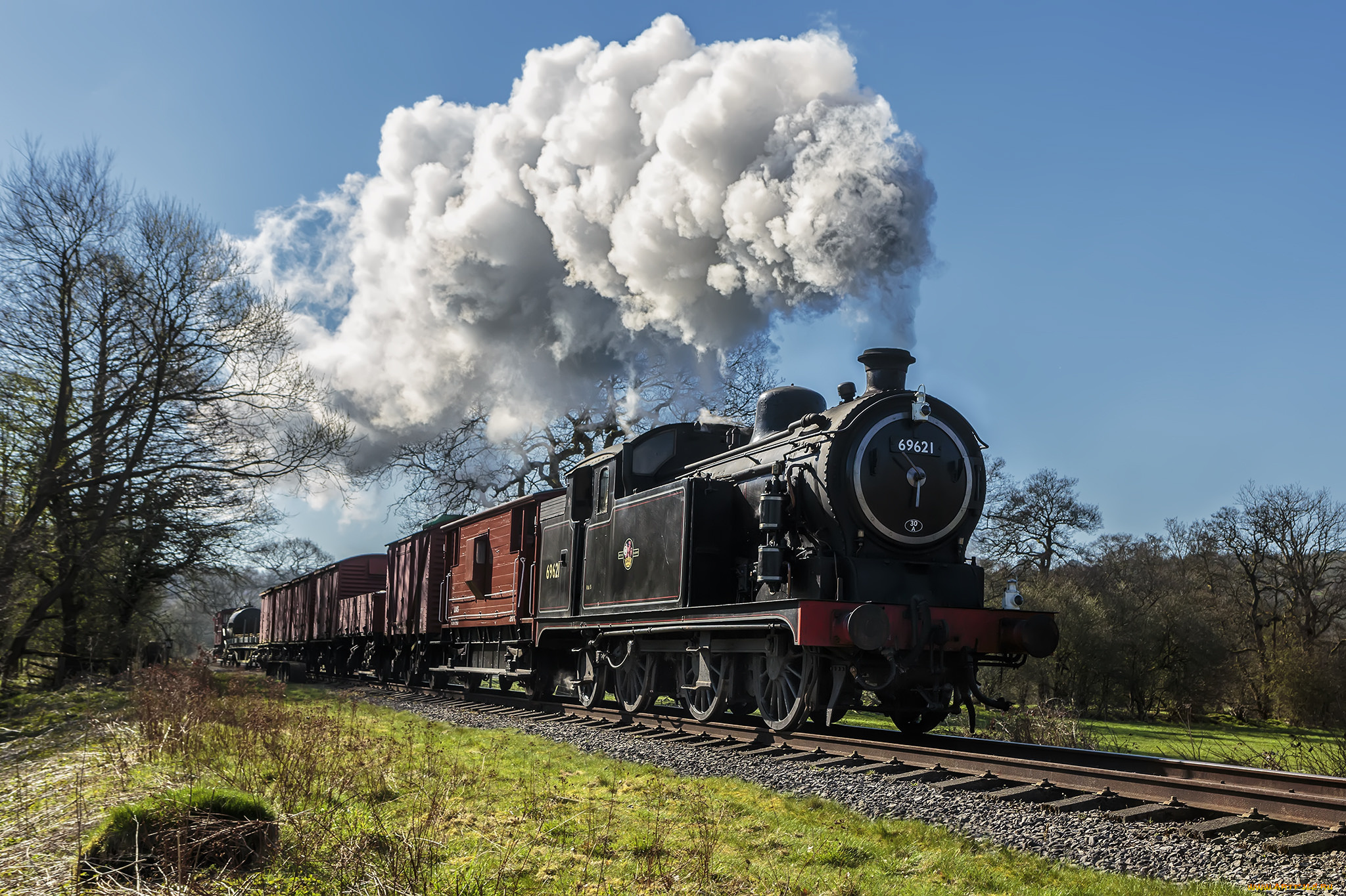 техника, паровозы, железная, дорога, рельсы, паровоз