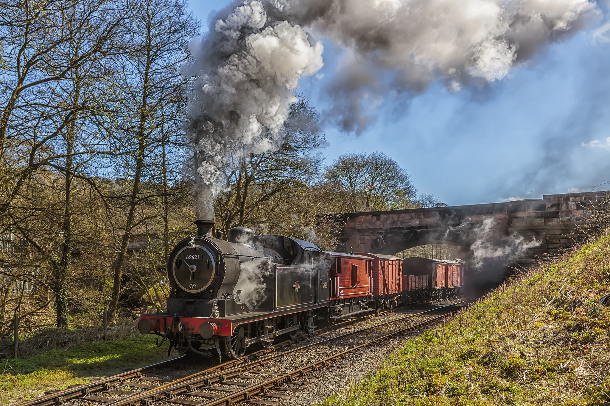 техника, паровозы, железная, дорога, рельсы, паровоз