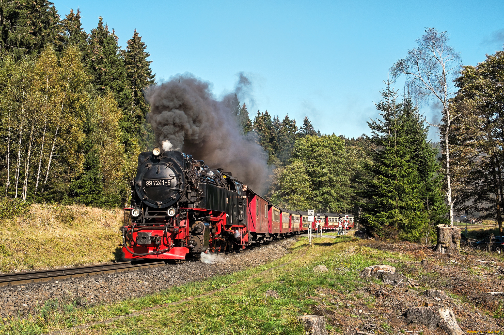 техника, паровозы, железная, дорога, рельсы, паровоз