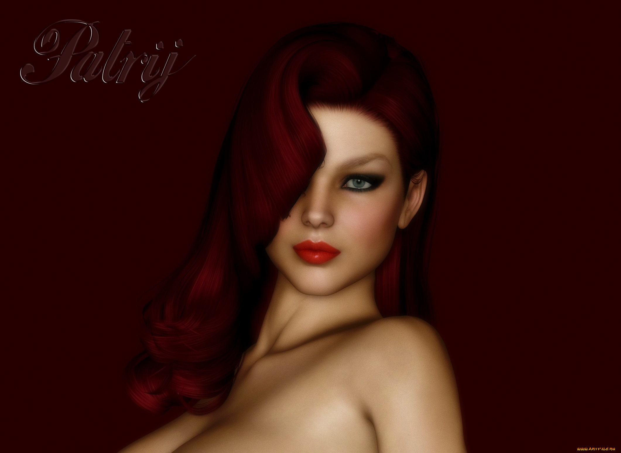 3д, графика, портрет, , portraits, фон, взгляд, девушка