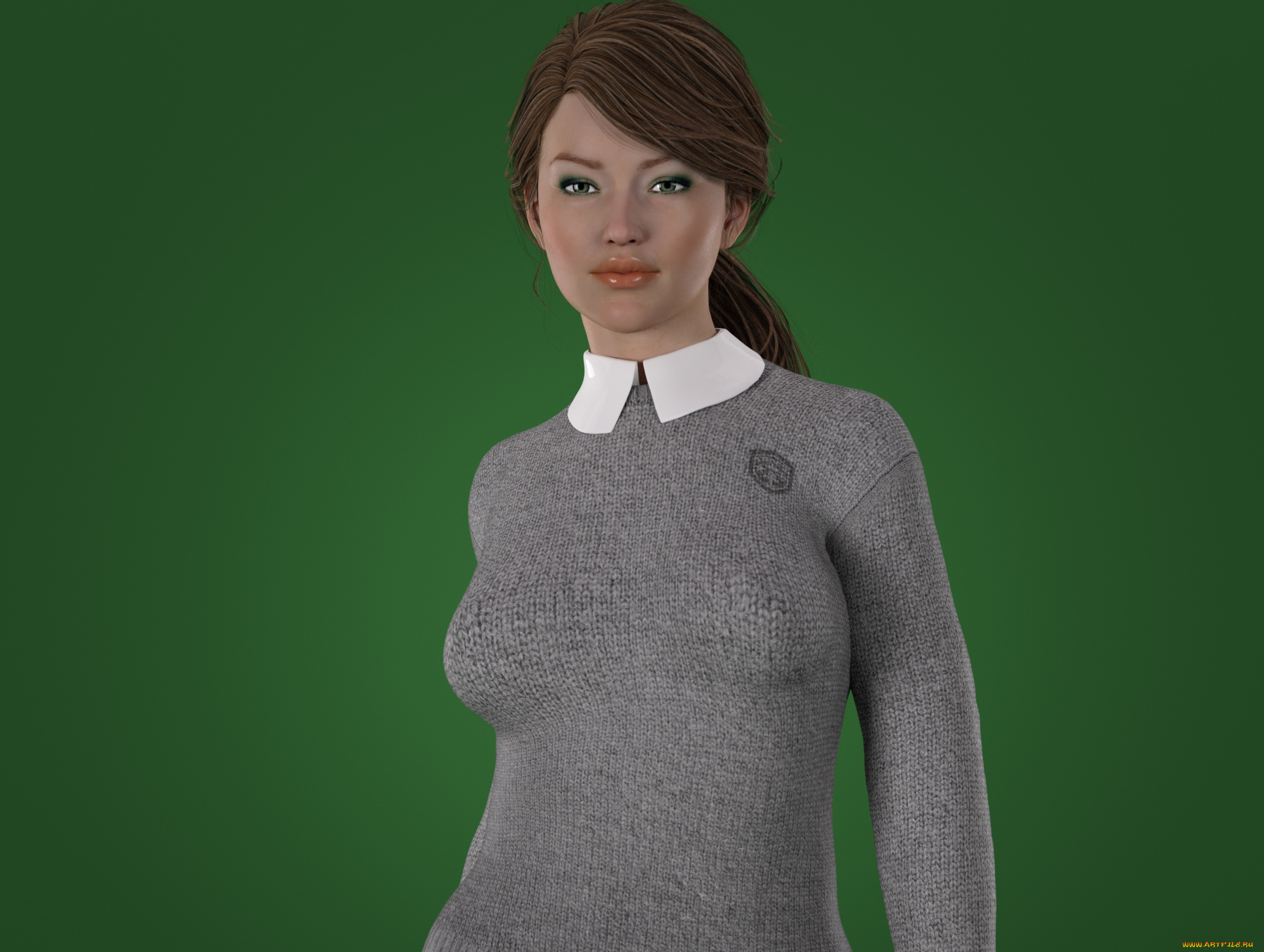 3д, графика, люди, , people, фон, взгляд, девушка