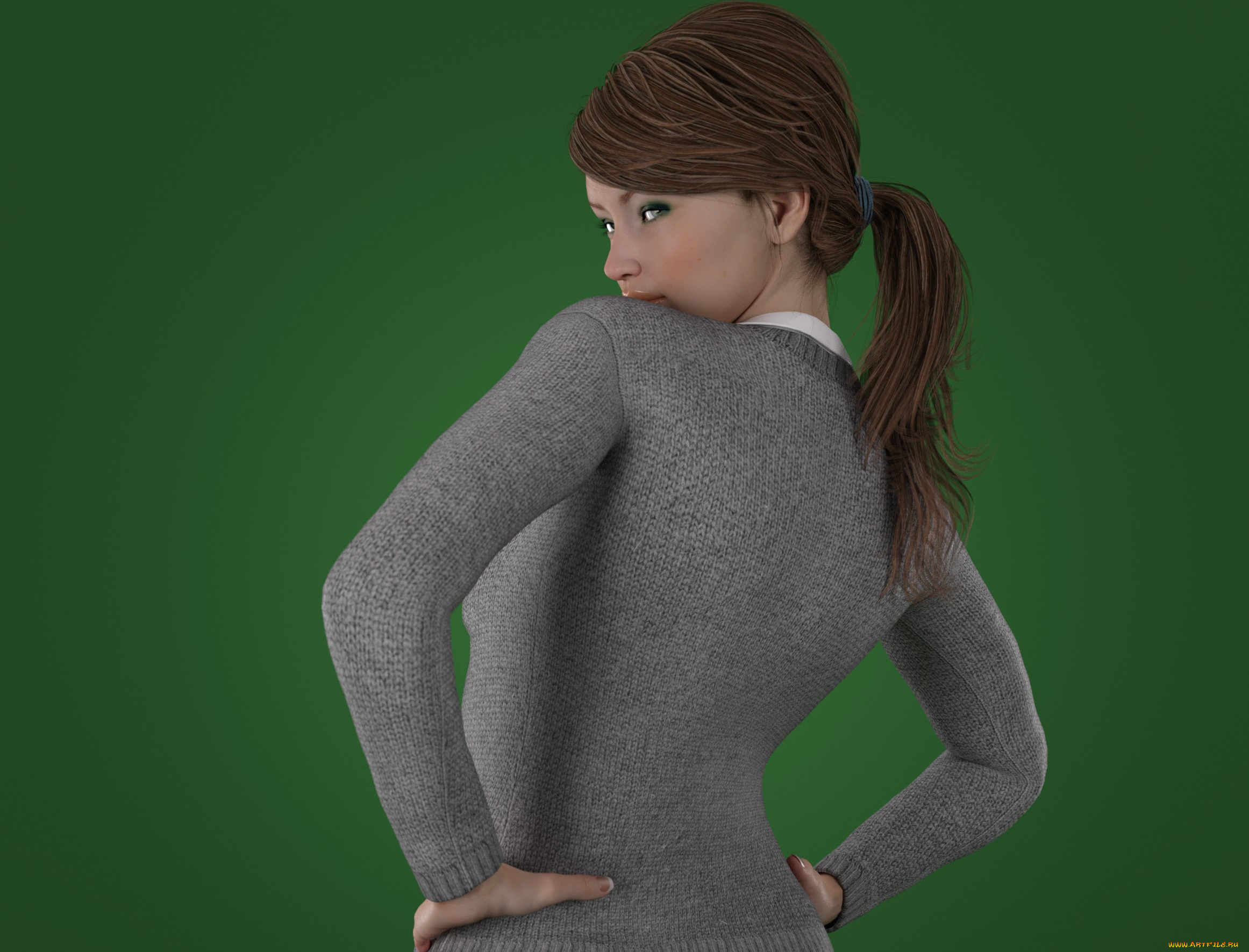 3д, графика, люди, , people, взгляд, девушка, фон