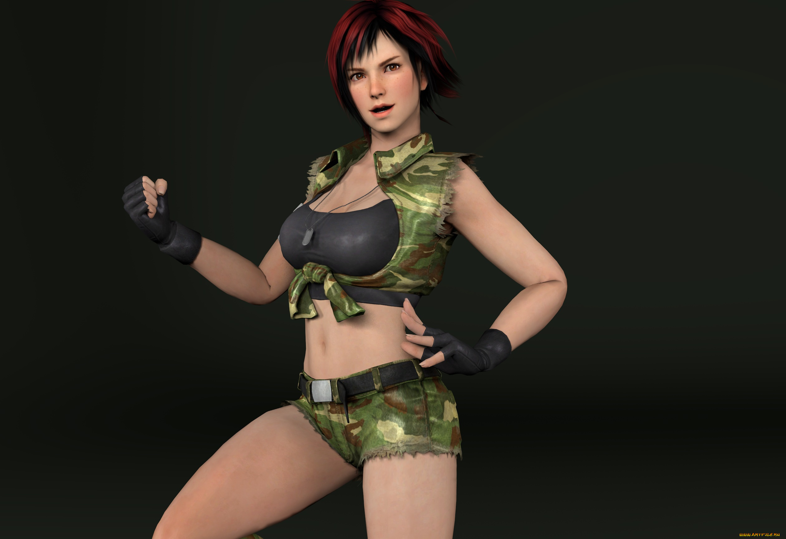 3д, графика, аниме, , anime, фон, взгляд, девушка