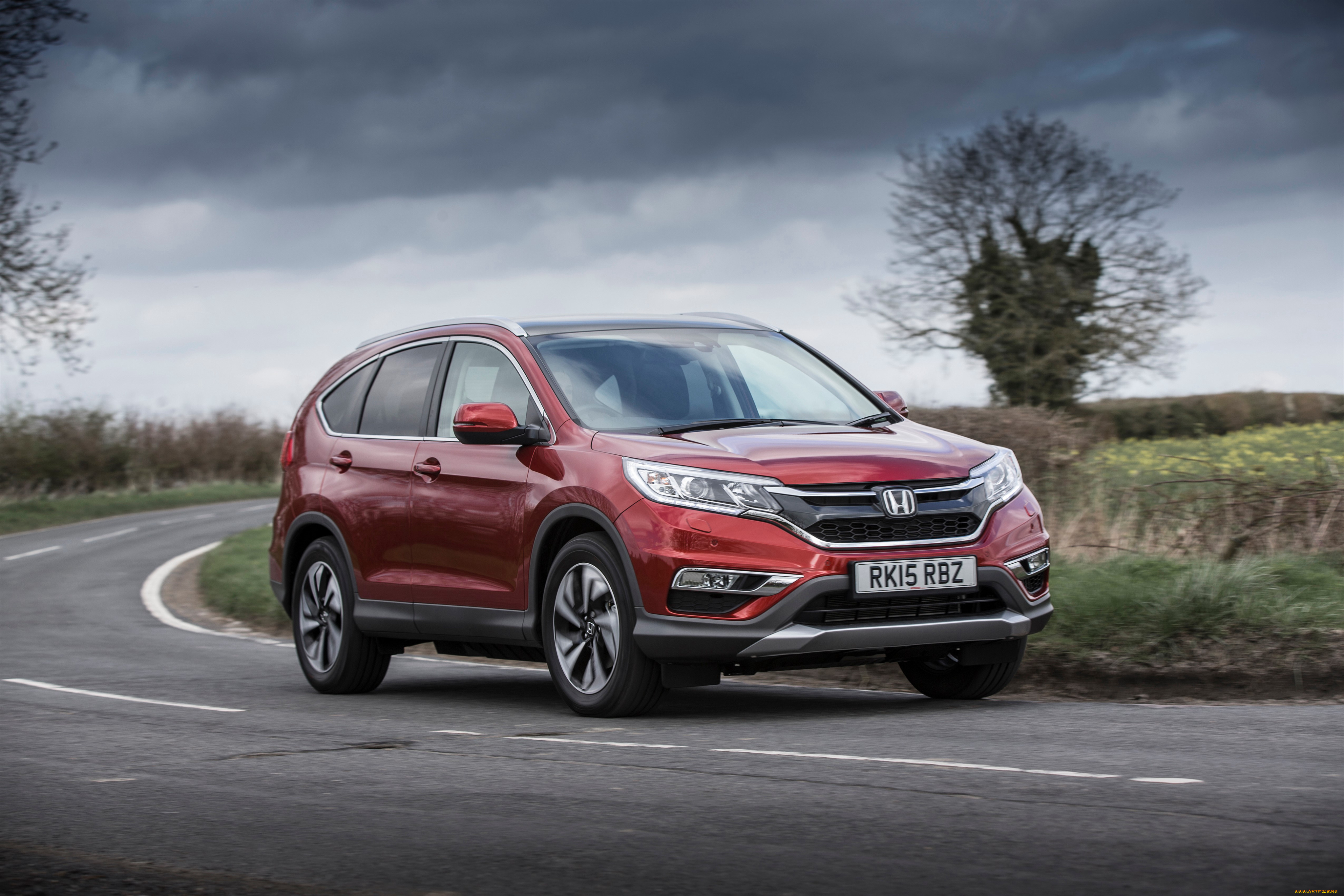 автомобили, honda, 2015г, rm, uk-spec, cr-v, красный