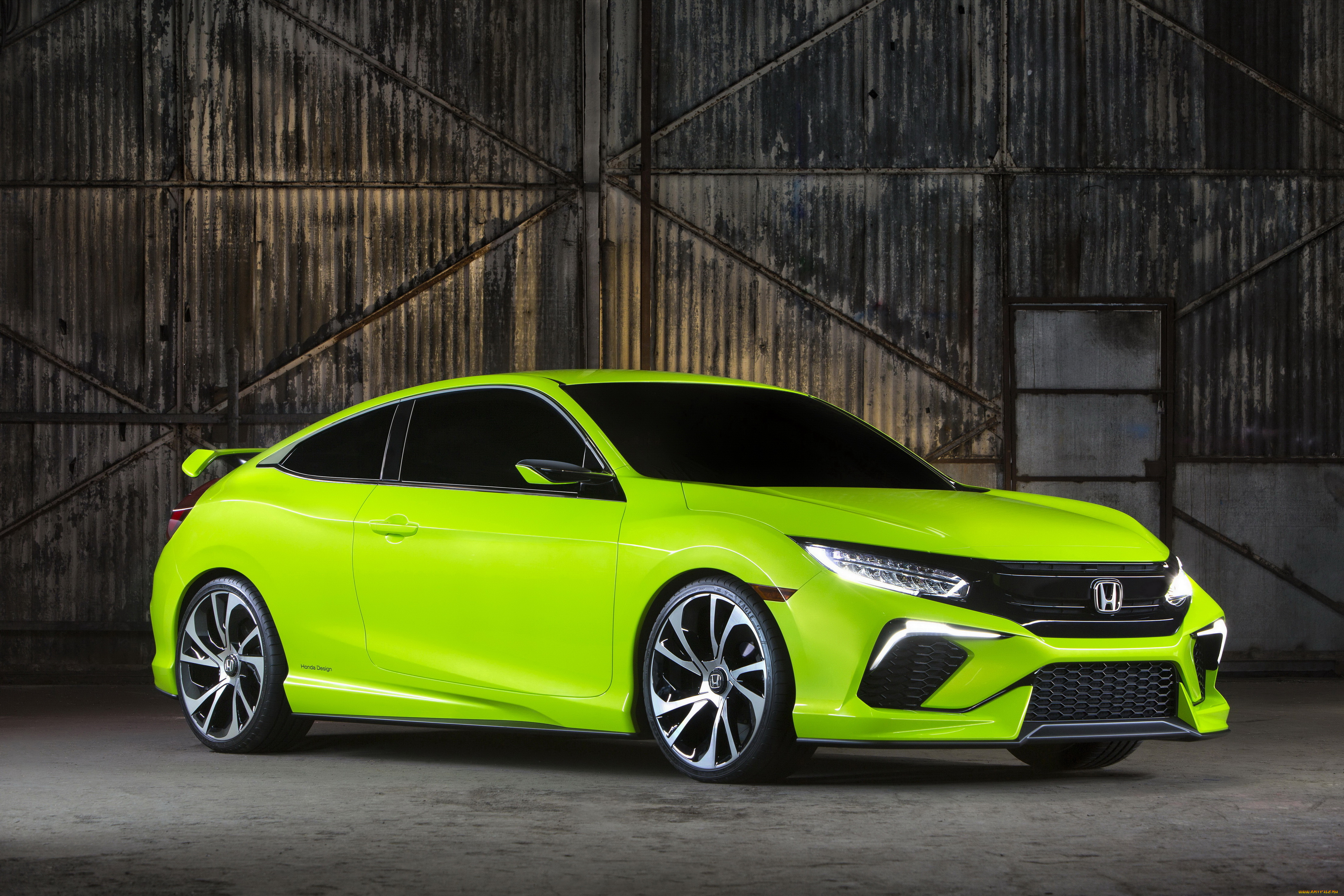 2015, honda, civic, автомобили, honda, civic, салатовый, металлик