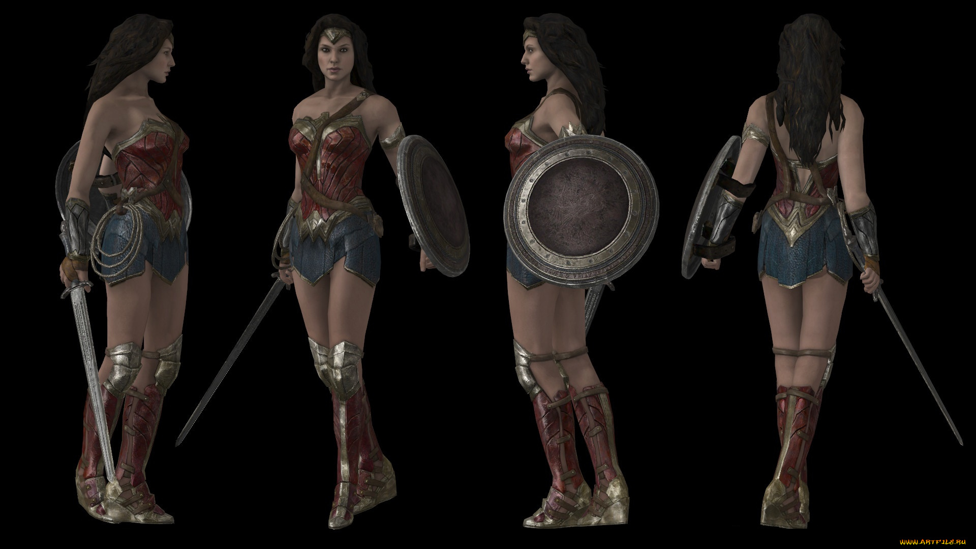 3д, графика, фантазия, , fantasy, фон, девушки, взгляд