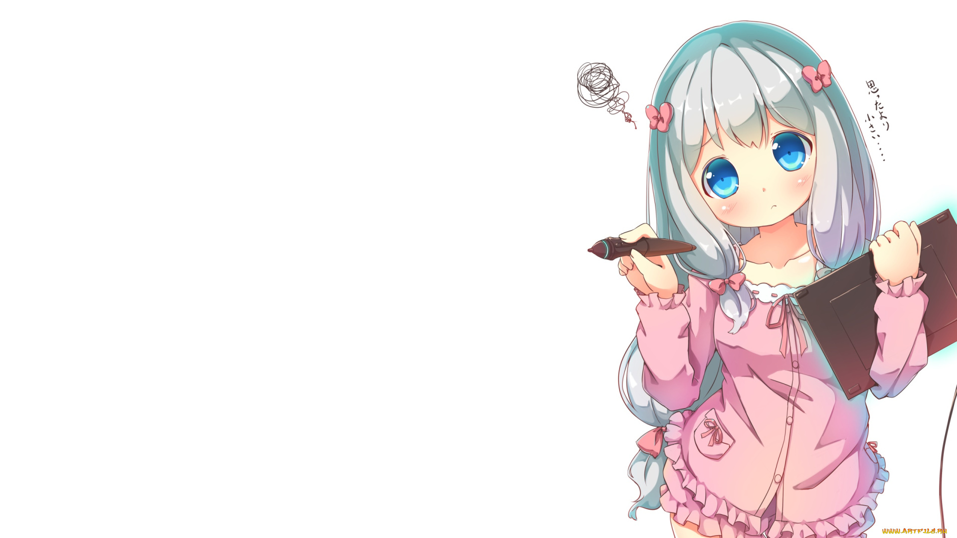 аниме, eromanga-sensei, фон, взгляд, девушка