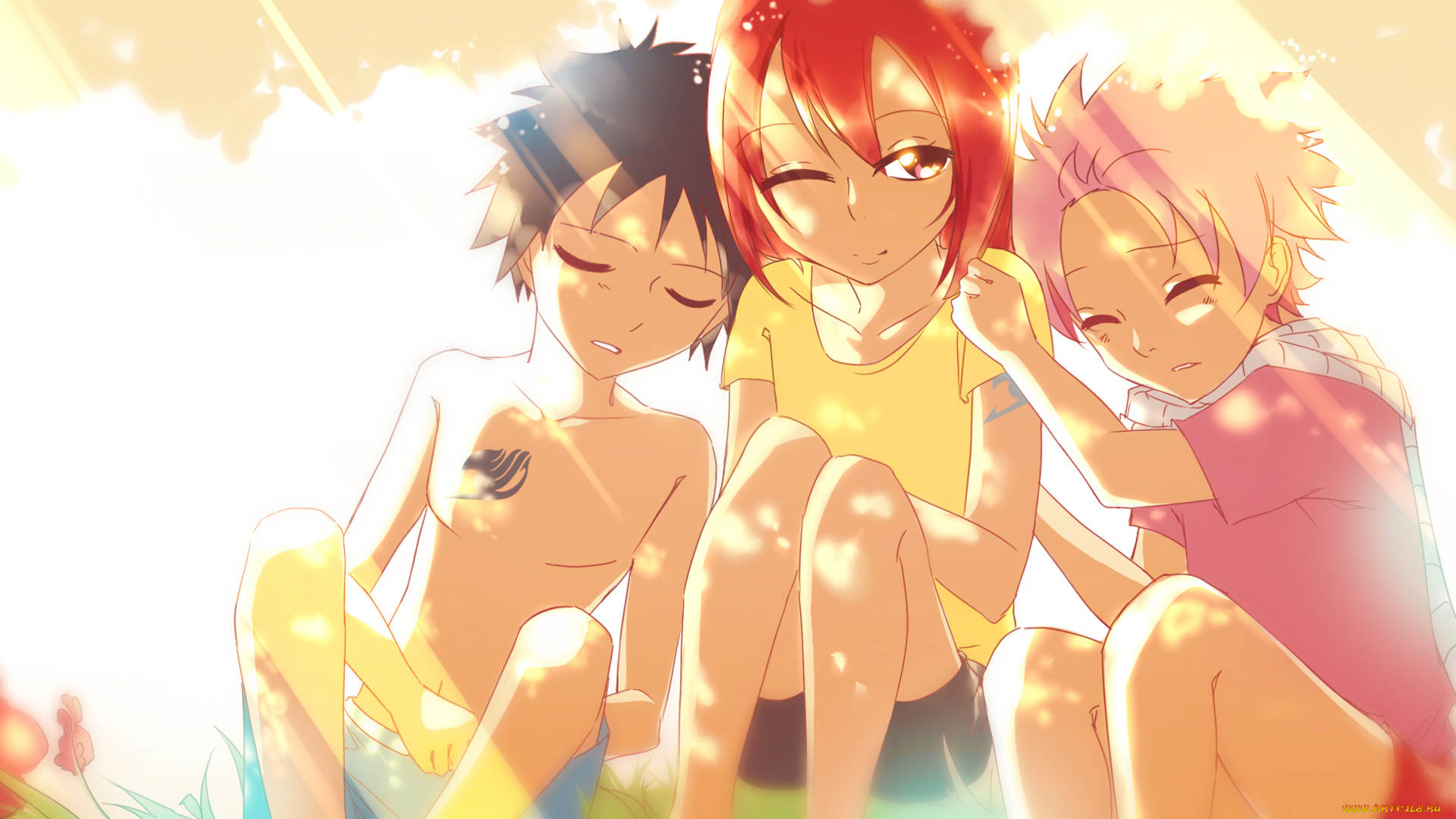 аниме, fairy, tail, хвост, феи