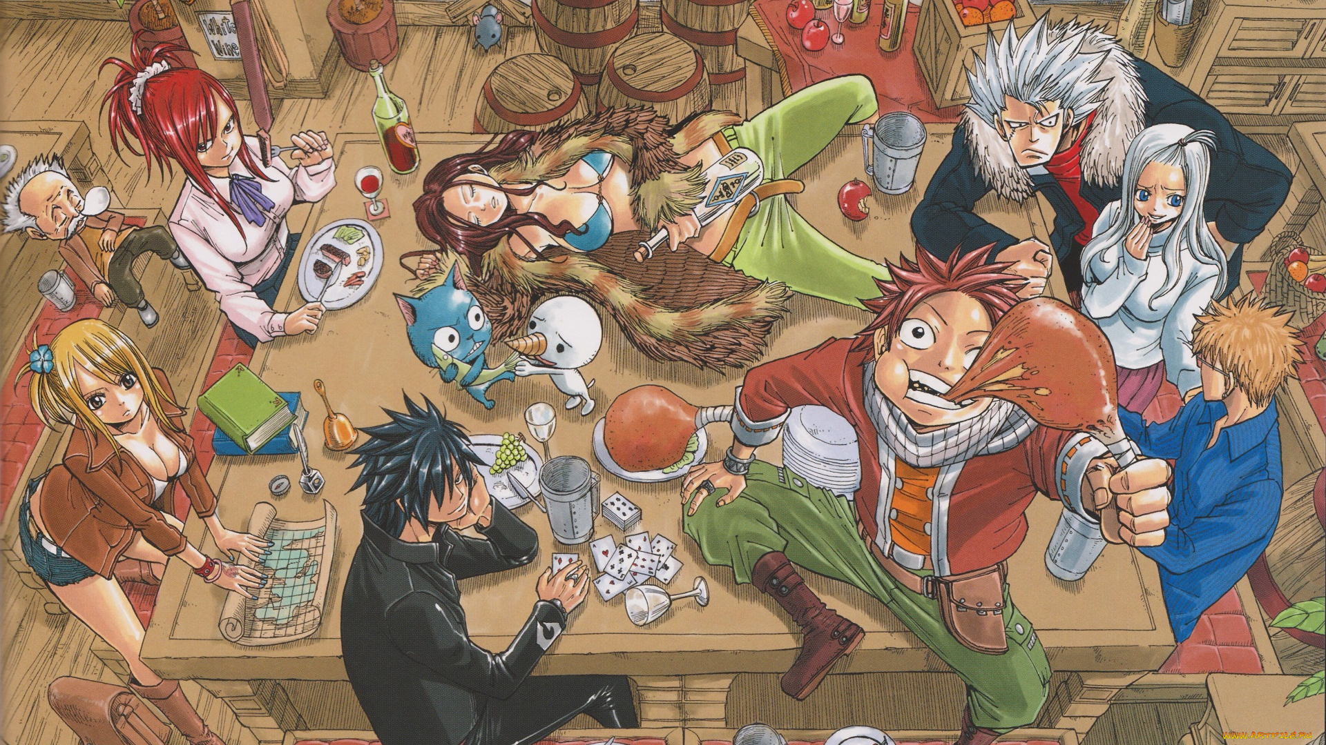 аниме, fairy, tail, хвост, феи