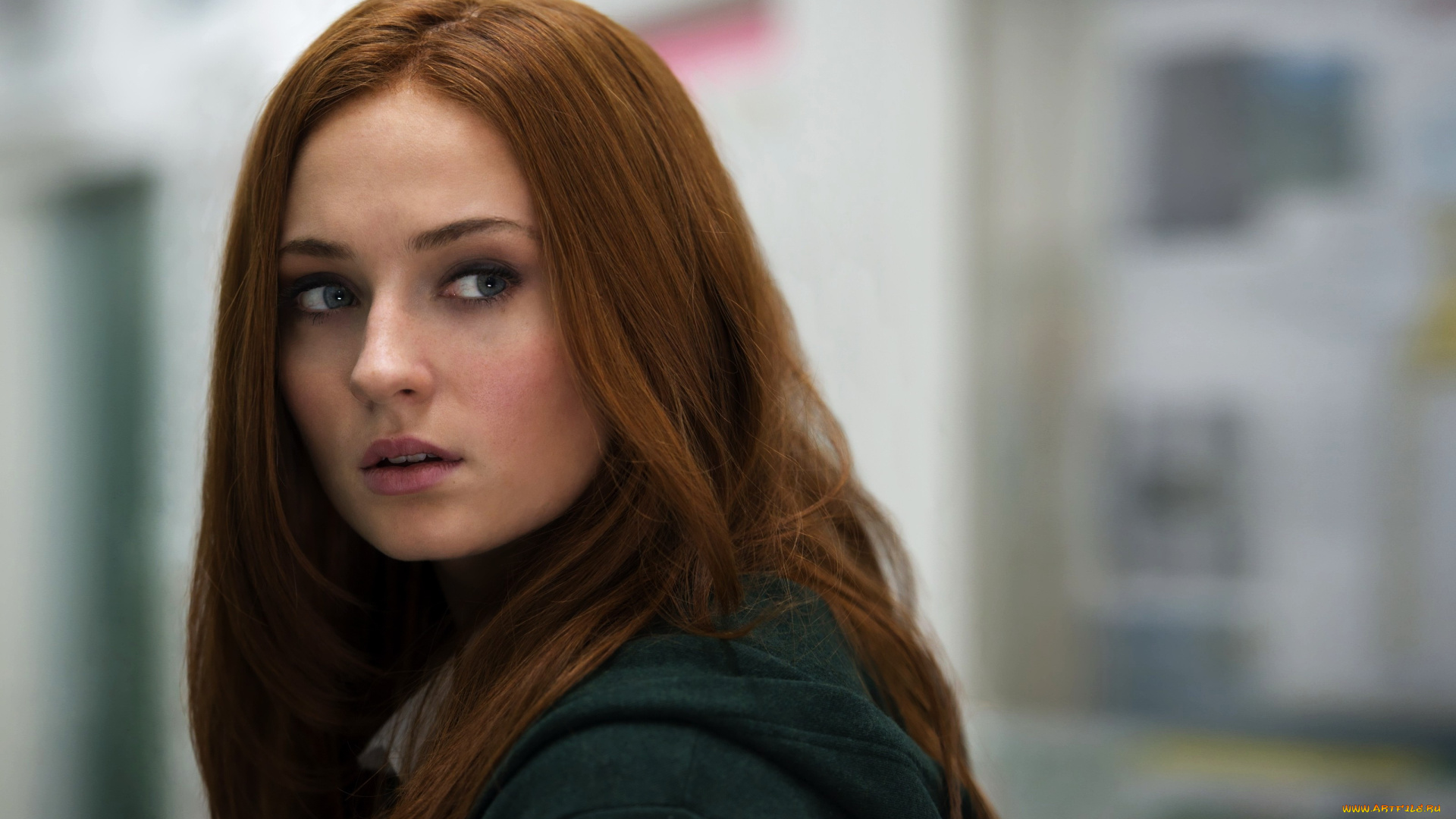 девушки, sophie, turner, взгляд