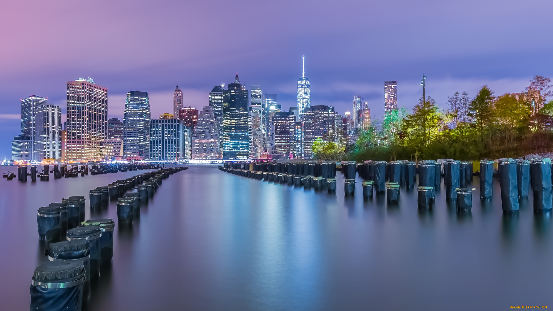города, нью-йорк, , сша, гавань