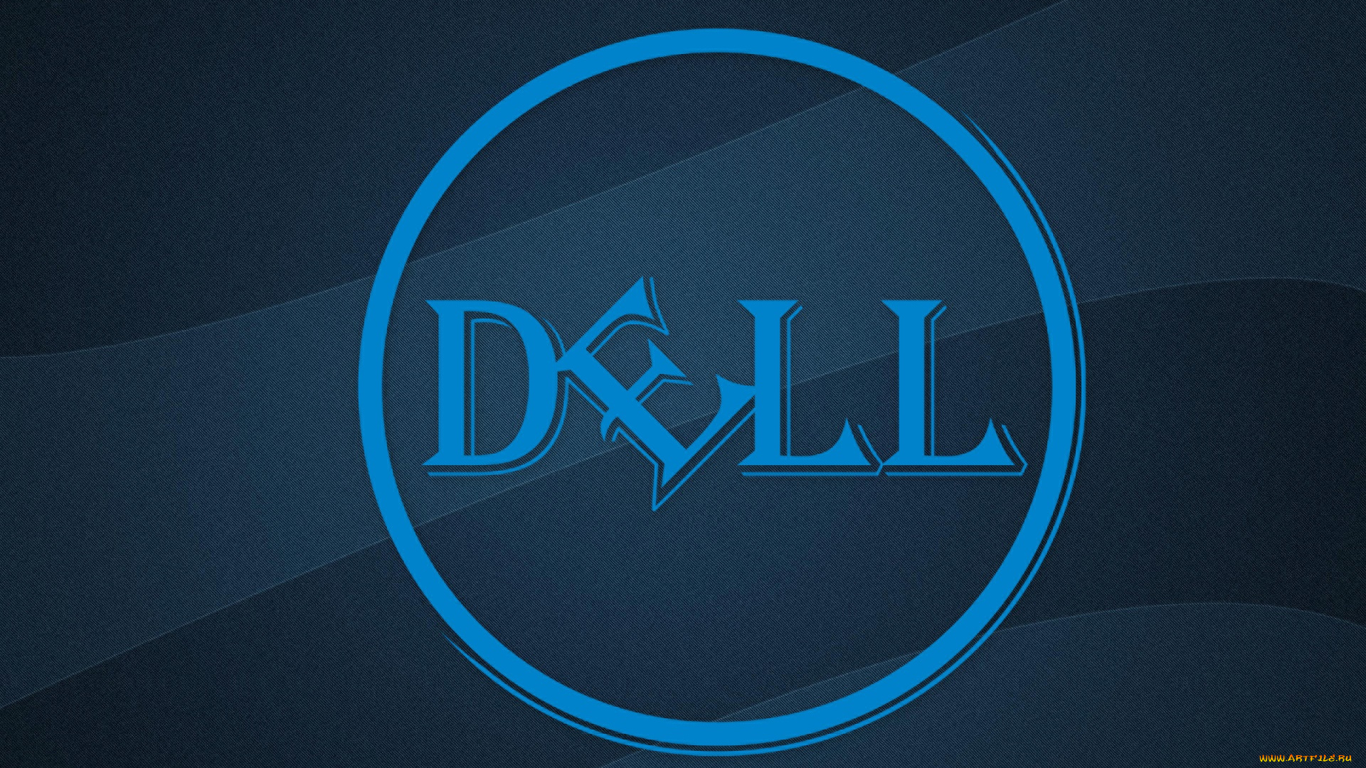 компьютеры, dell, логотип, фон