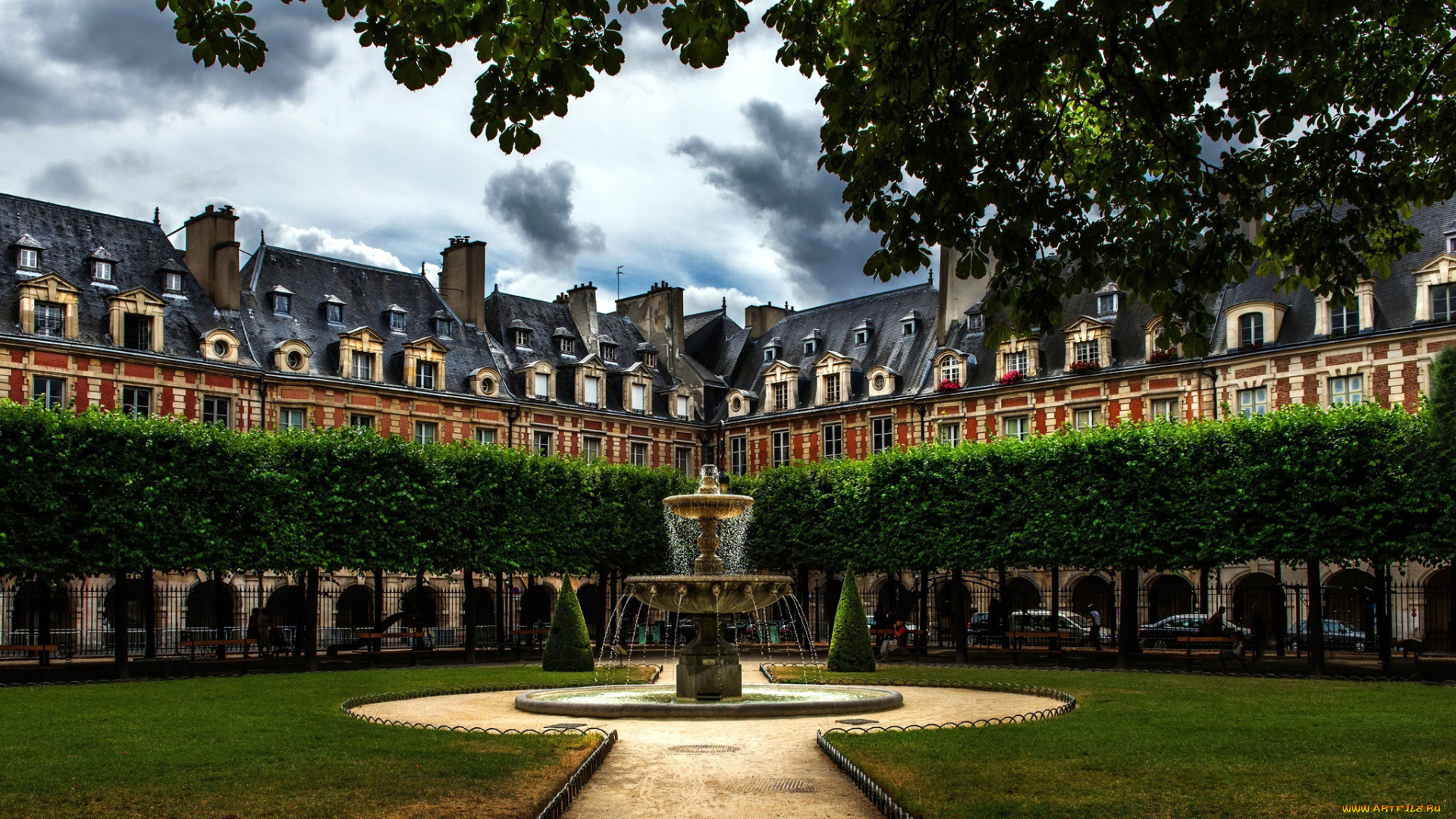 place, des, vosges, города, париж, , франция, place, des, vosges