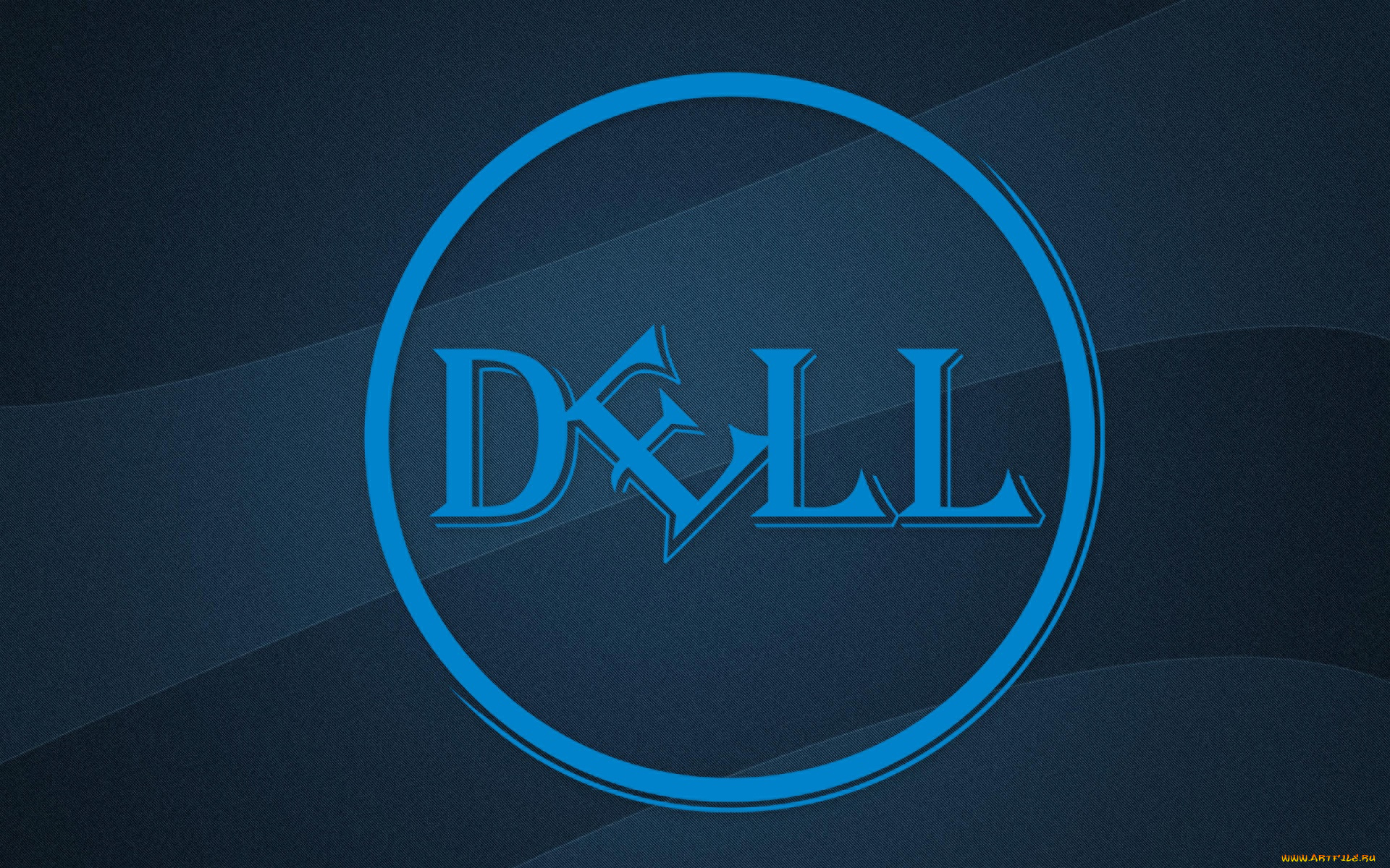компьютеры, dell, логотип, фон