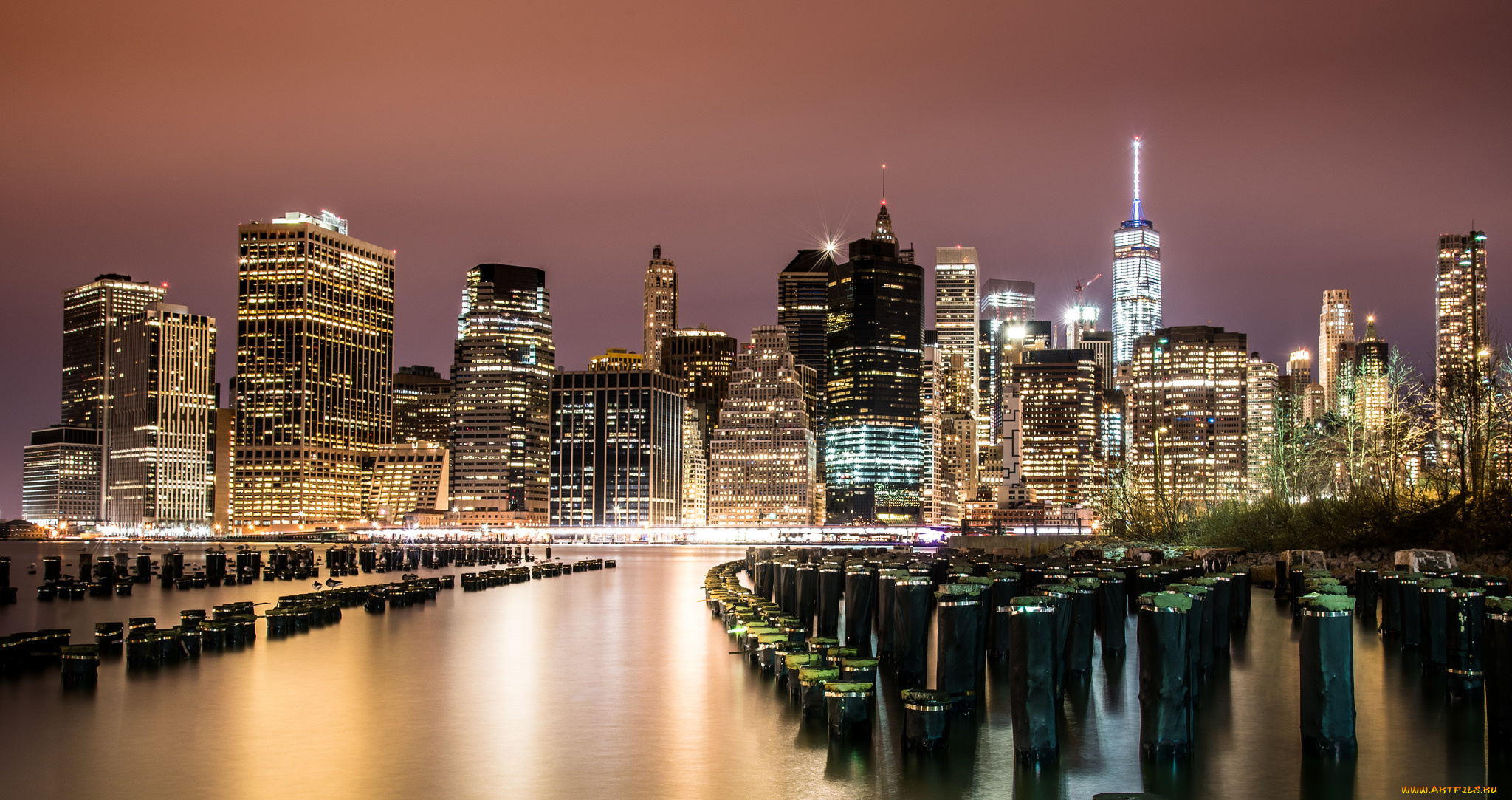 города, нью-йорк, , сша, гавань