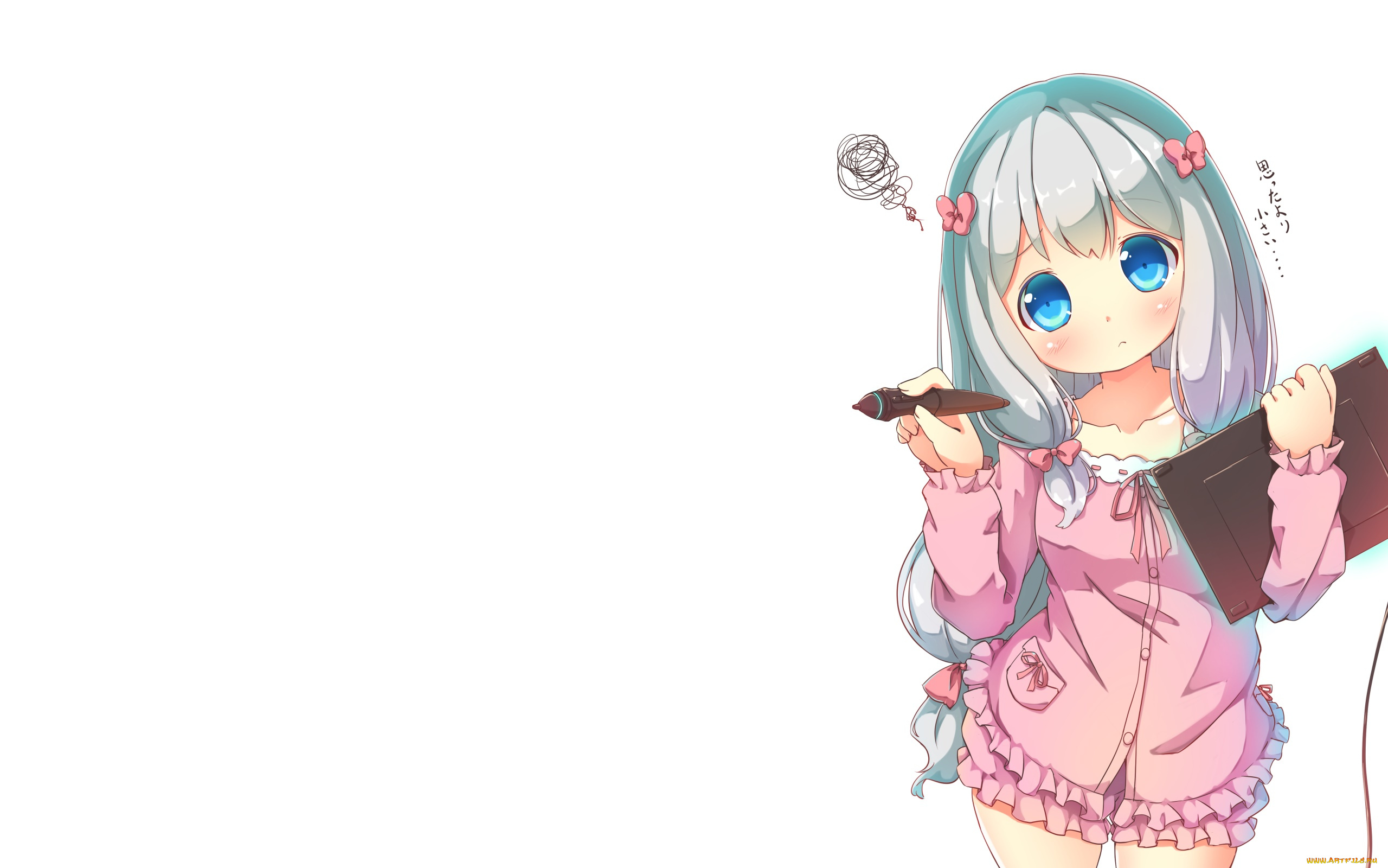 аниме, eromanga-sensei, фон, взгляд, девушка