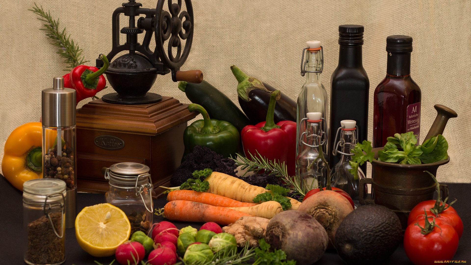 еда, натюрморт, овощи, морковь, помидоры, свекла, томаты, перец