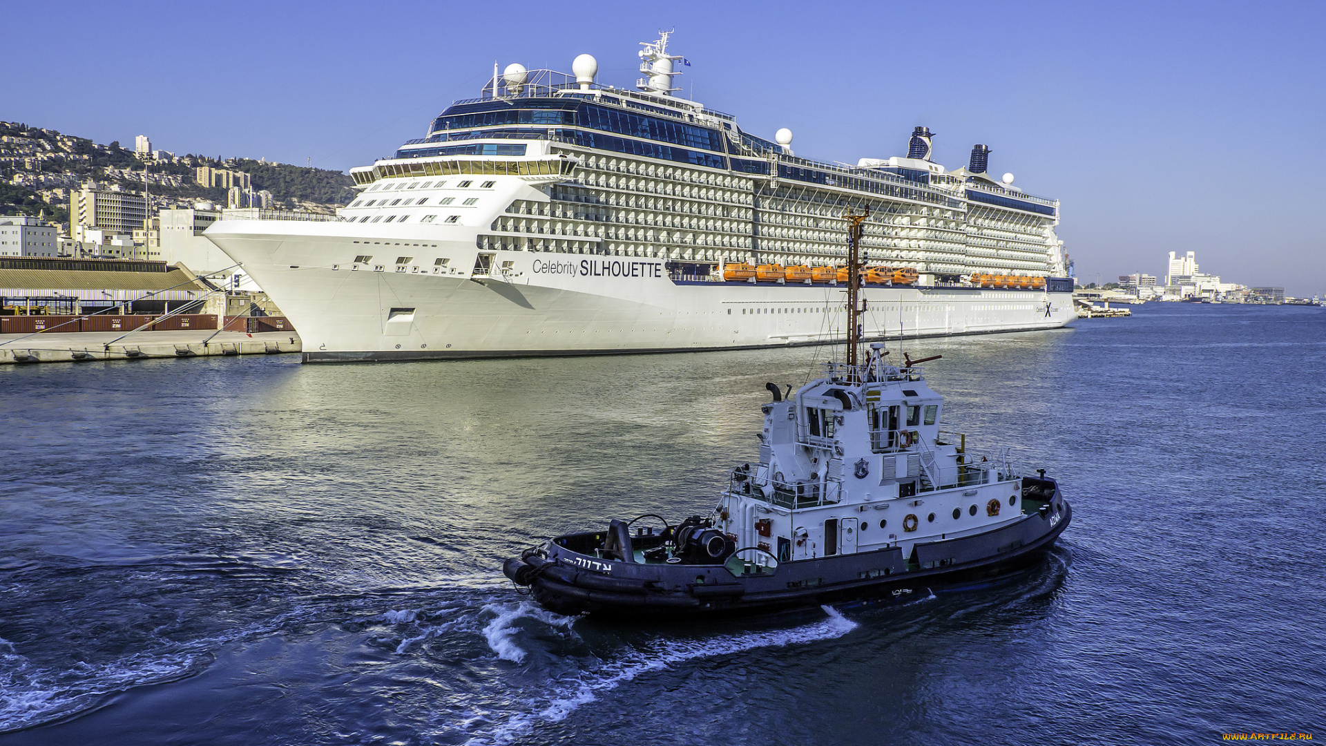 корабли, разные, вместе, лайнер, круиз