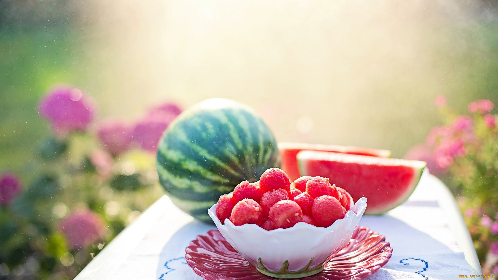 еда, арбуз, лето, питание, дыня, фрукты