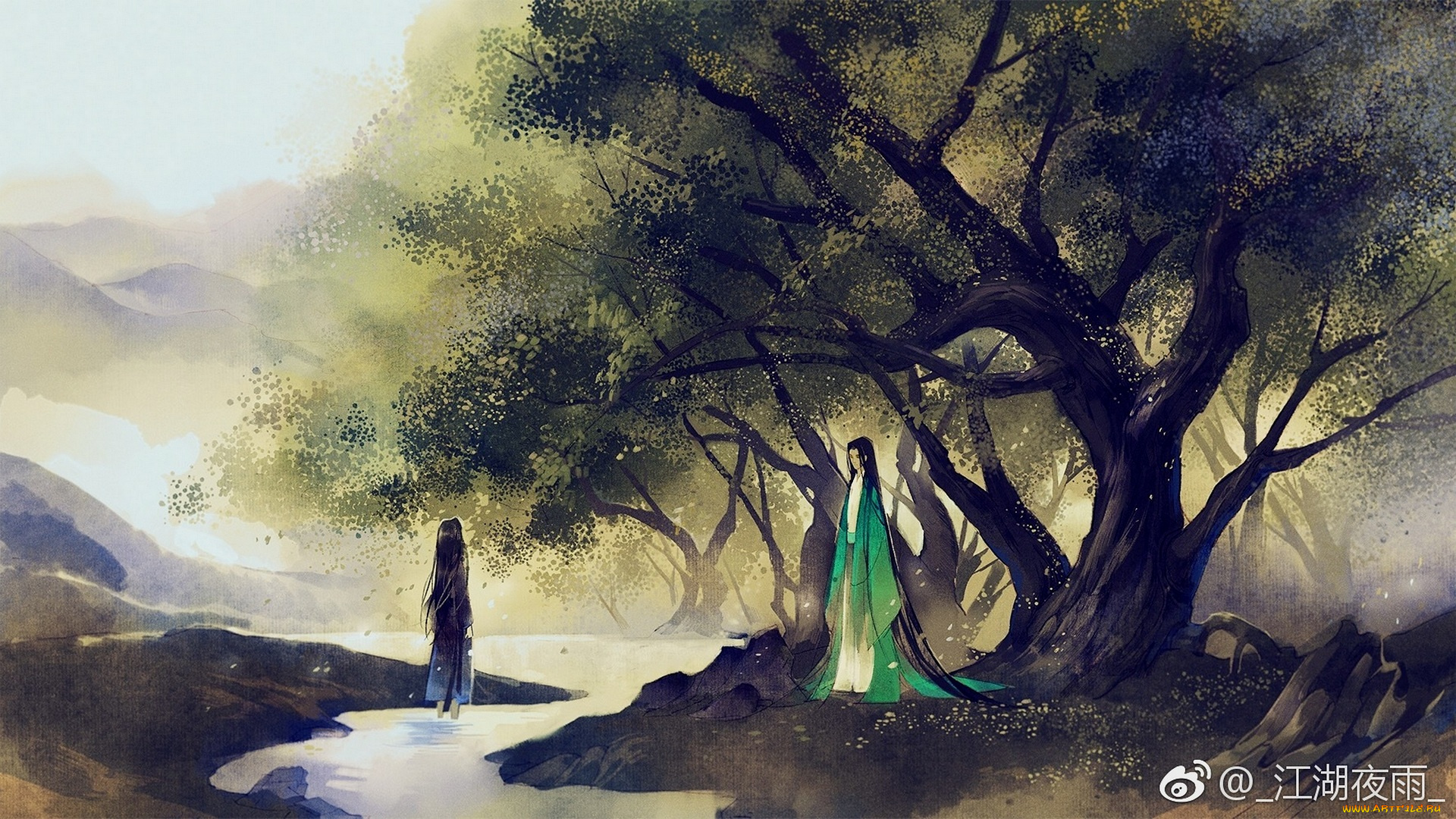 аниме, jianghu, ye, yu, , artbook, парни