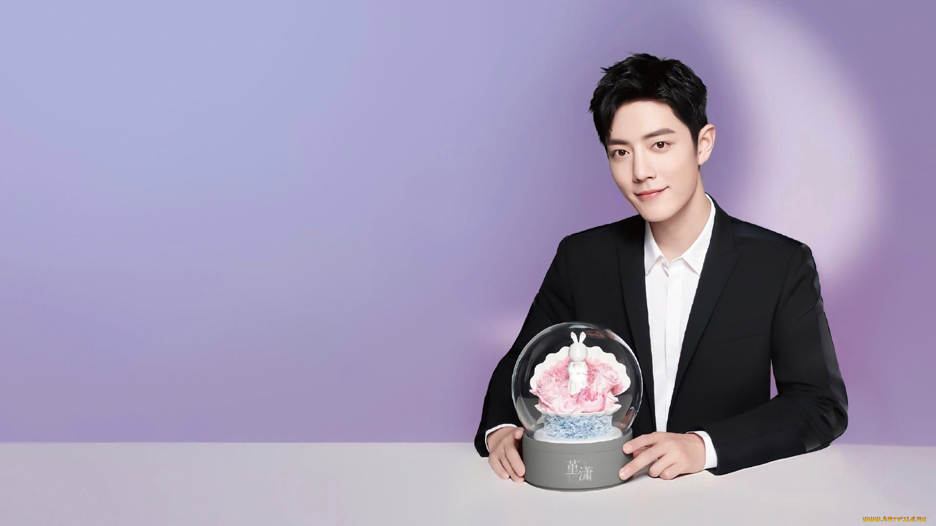 мужчины, xiao, zhan, актер, пиджак, шар, кролик