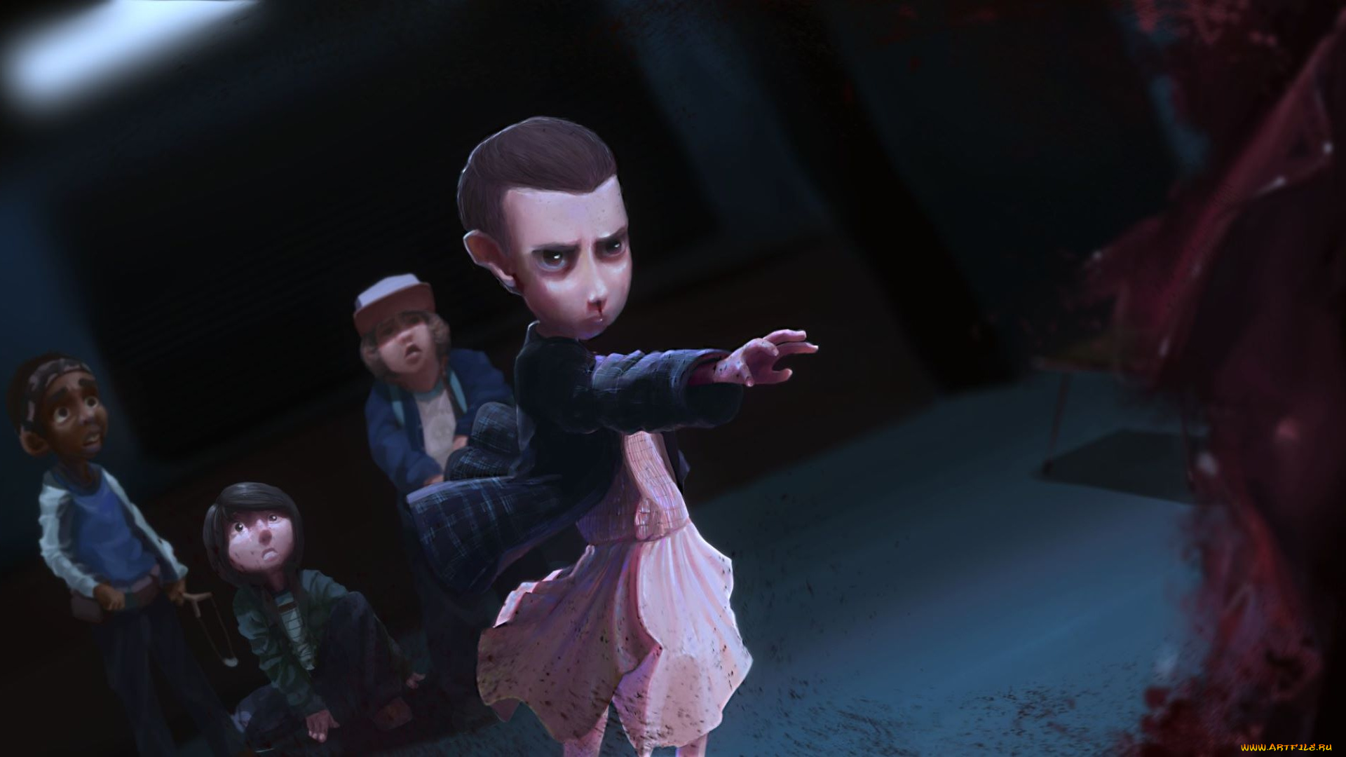 stranger, things, мультфильмы, -unknown, , разное, дети, жест