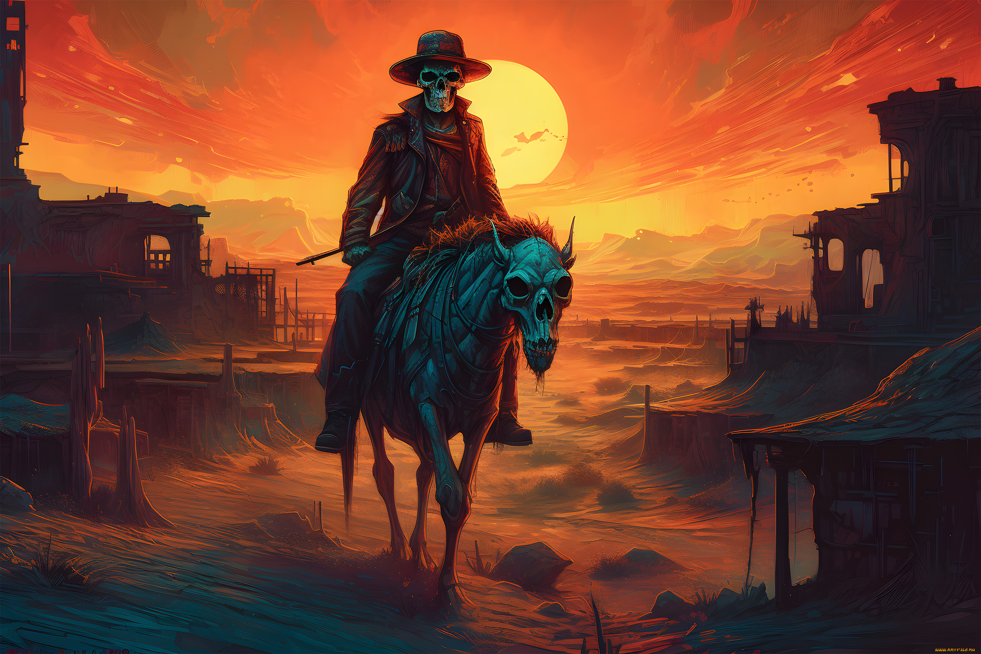 фэнтези, нежить, всадник