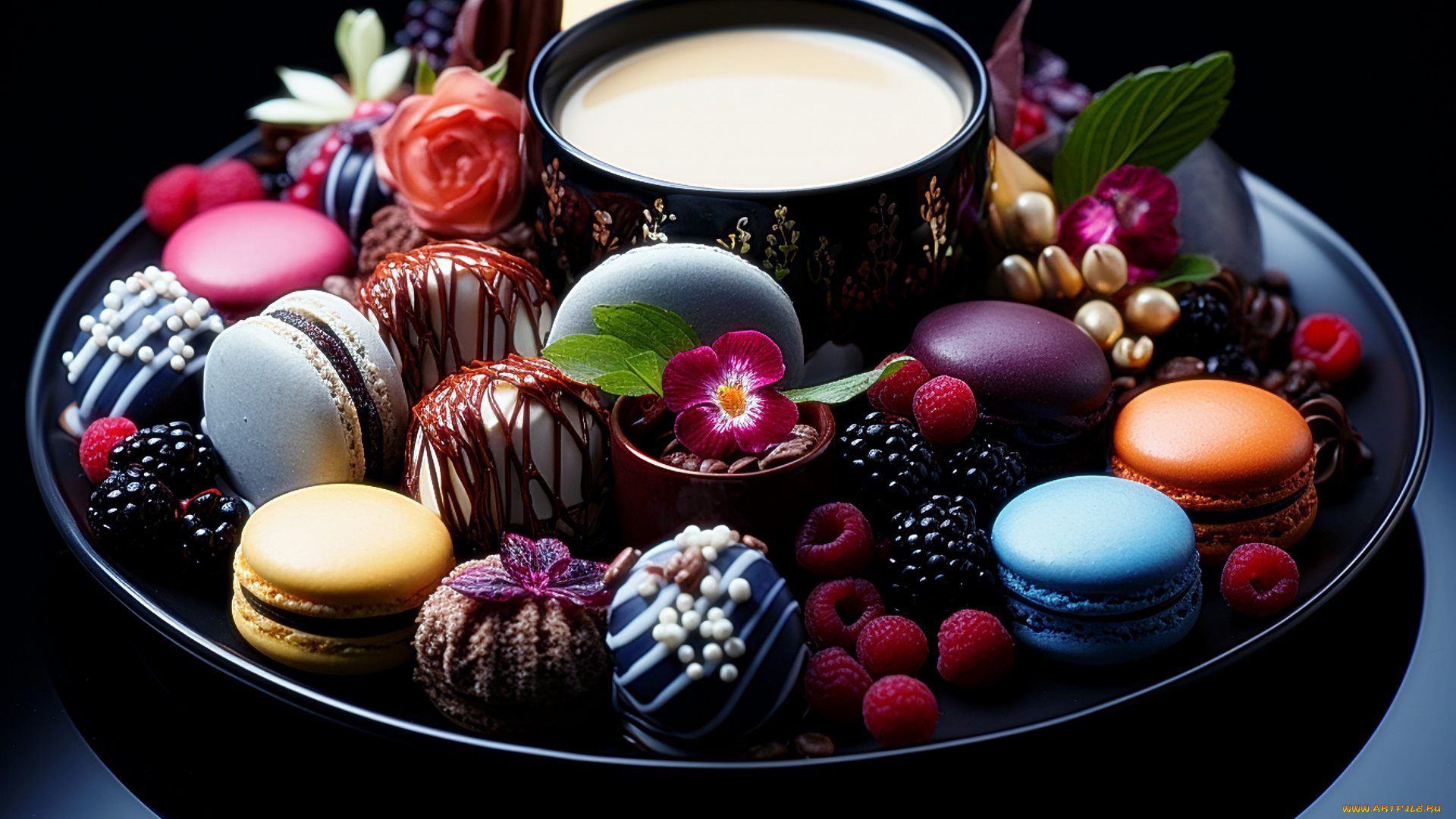 3д, графика, еда-, food, макаруны